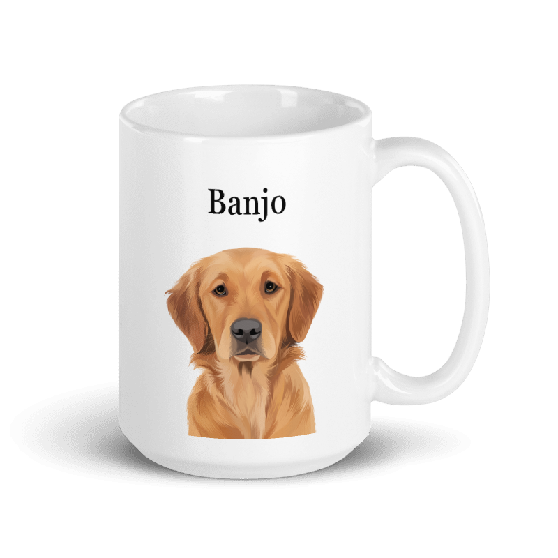 Dog Portrait Mug | Classic White - custom-dog-portrait-mug-classic-white