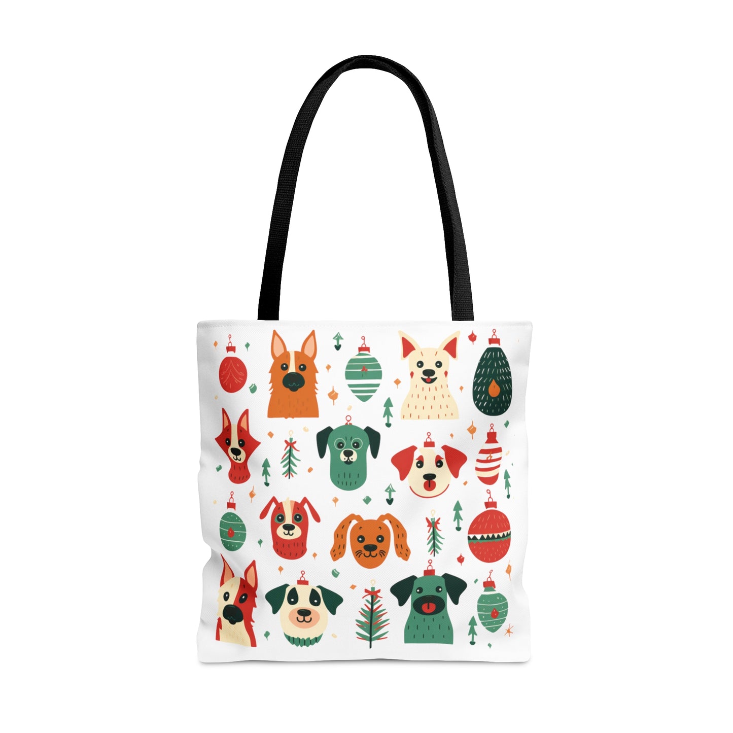Holiday | Christmas Dog Icons | White | Tote Bag
