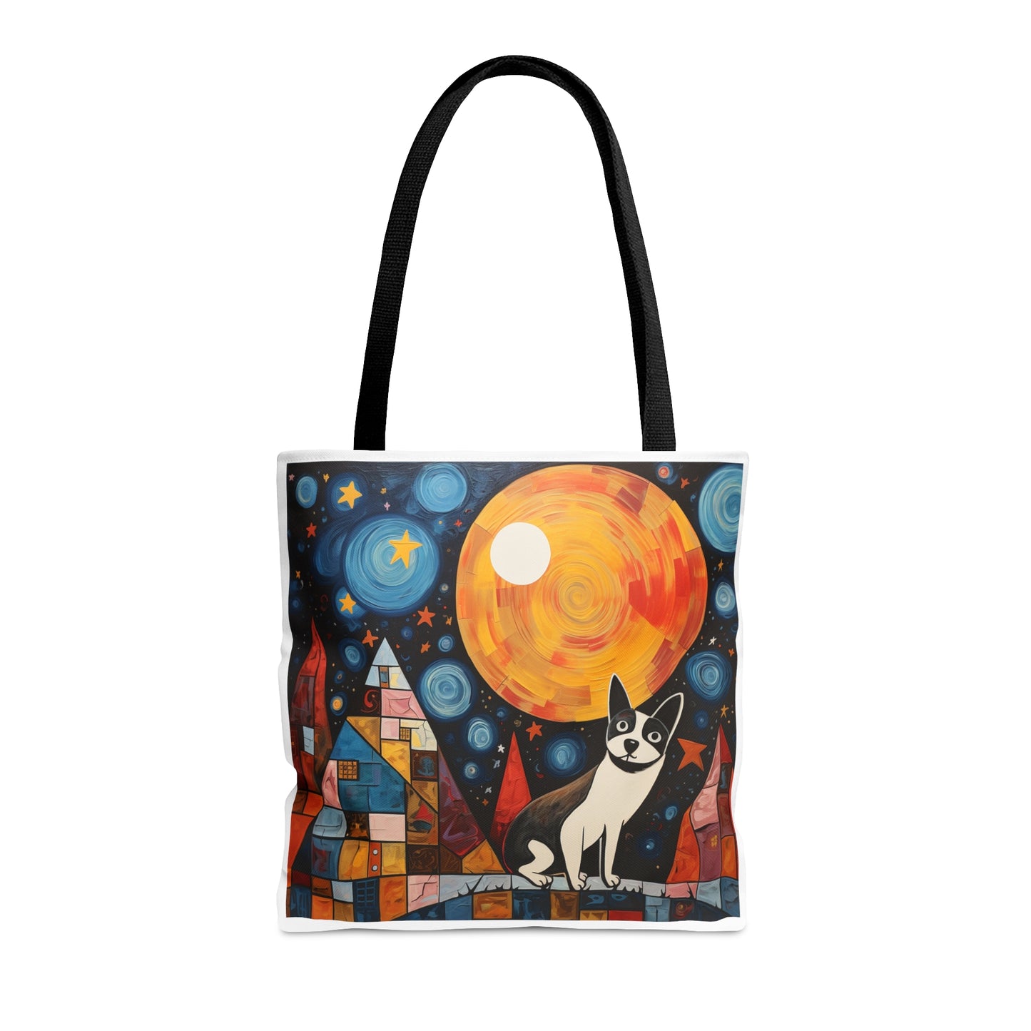 Galina & Burch Style | Orange Moon & Dog | Tote Bag - Pup Culture Designs