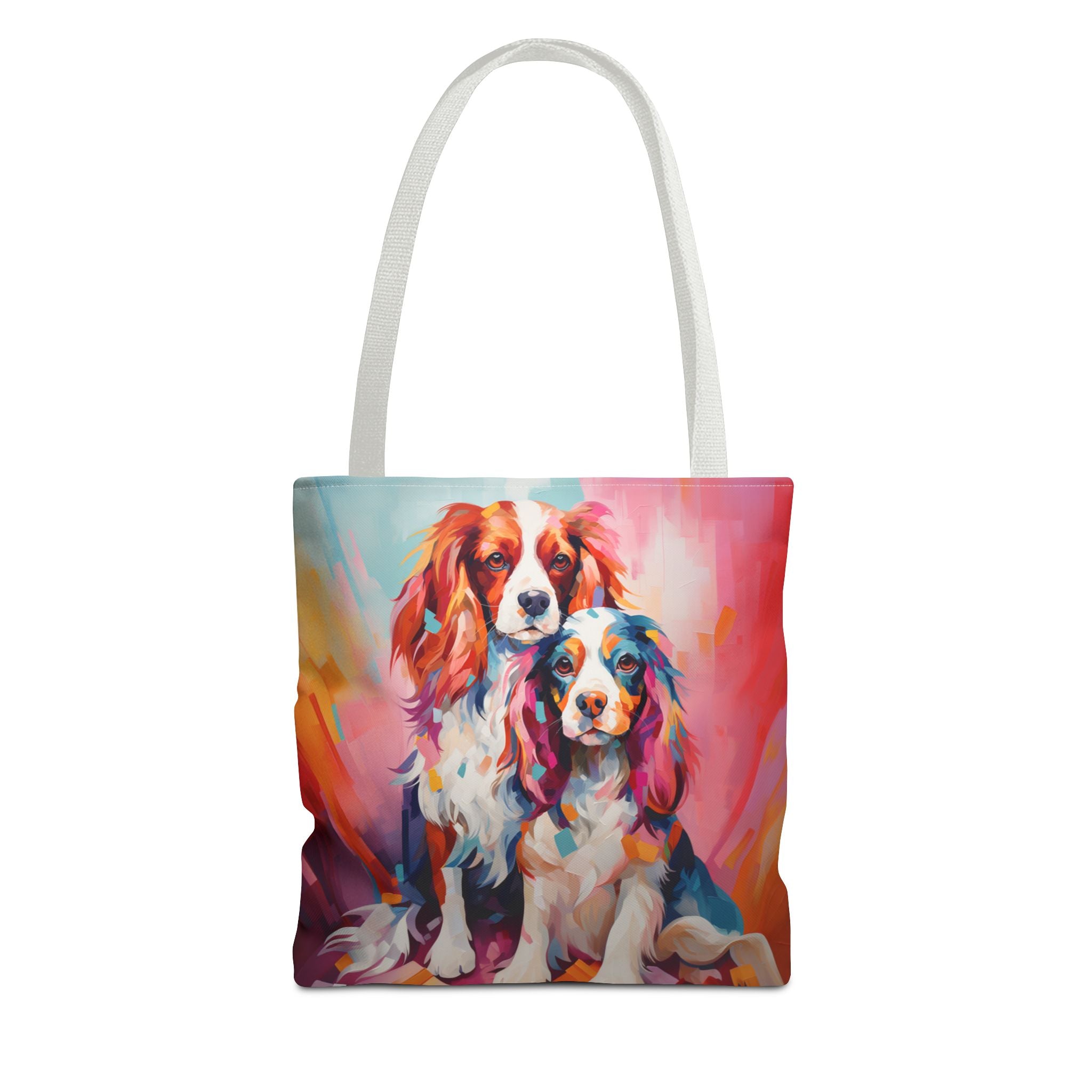 Cavalier King Charles Spaniel Dog Art Multicolor Poly Tote - cavalier-tote-2