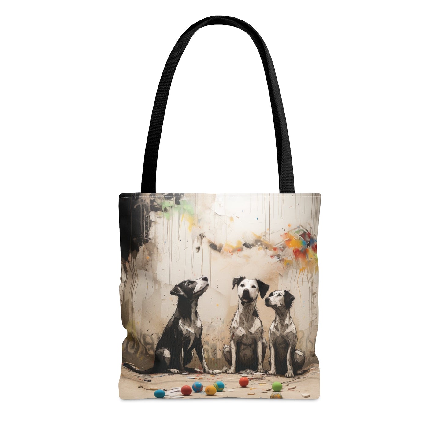 Banksy Style | 3 Dogs Meeting | Tote Bag
