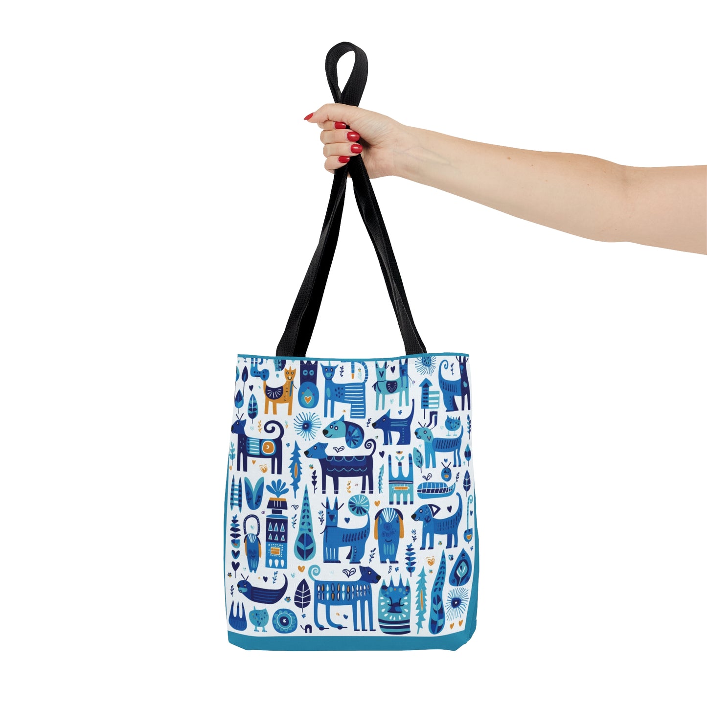 Icons | Light Blue Icons | Tote Bag - Pup Culture Designs