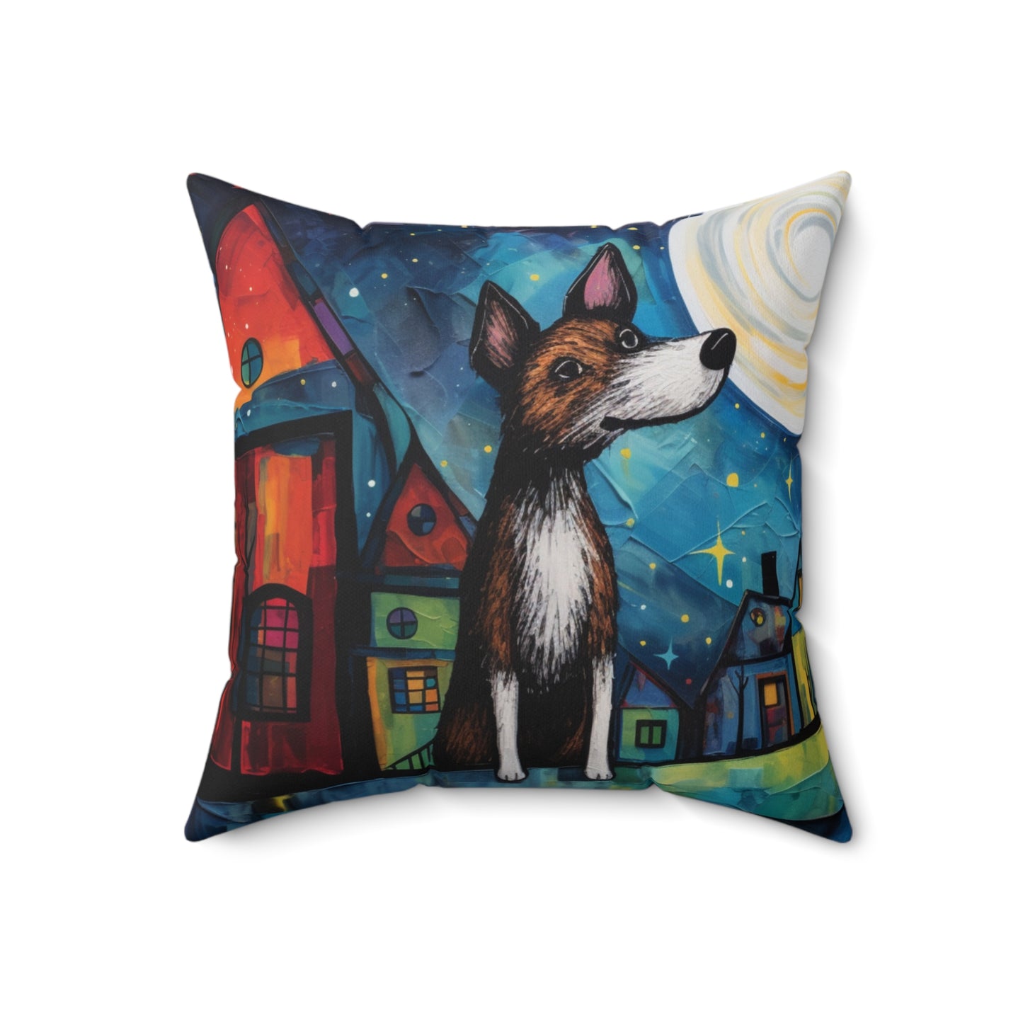 Galina & Burch Style | Howlin' At The Moon | Square Throw Pillow - Pup Culture Designs