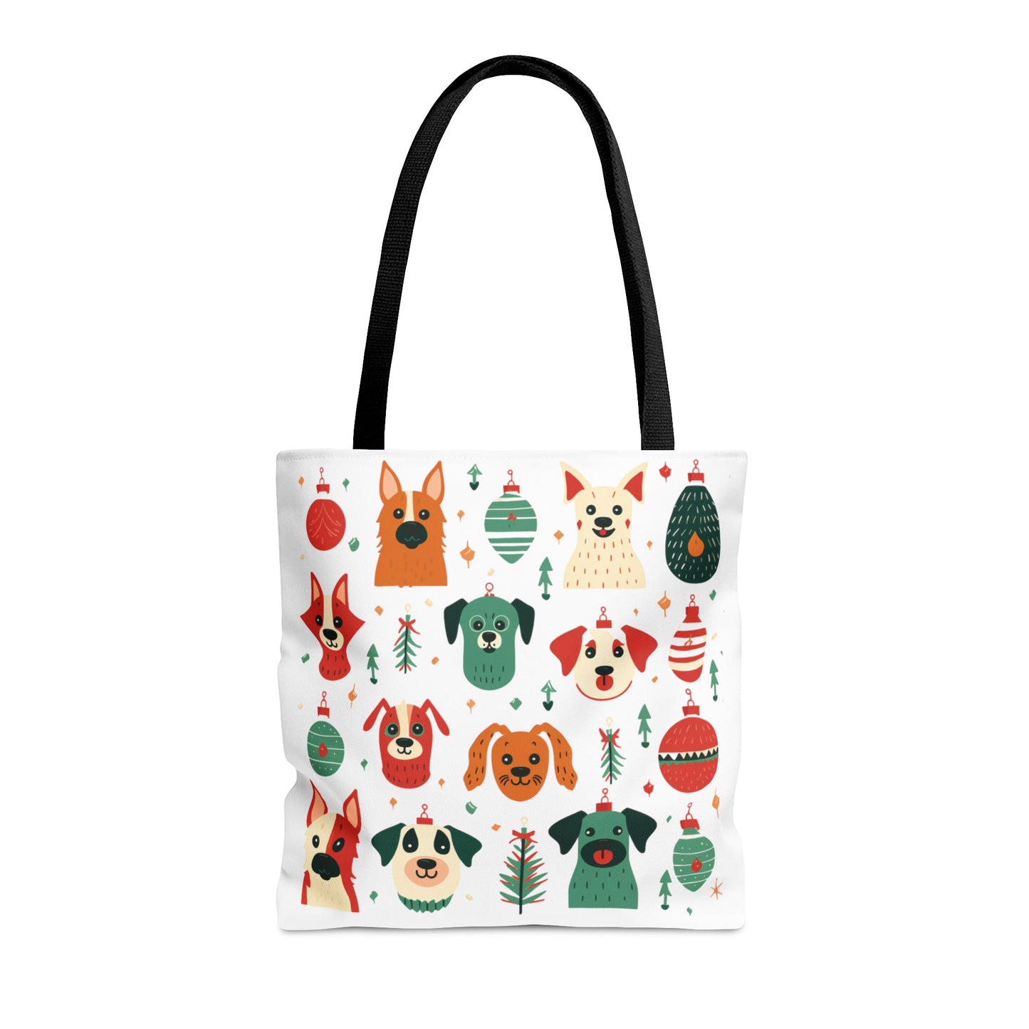 Holiday | Christmas Dog Icons | White | Tote Bag