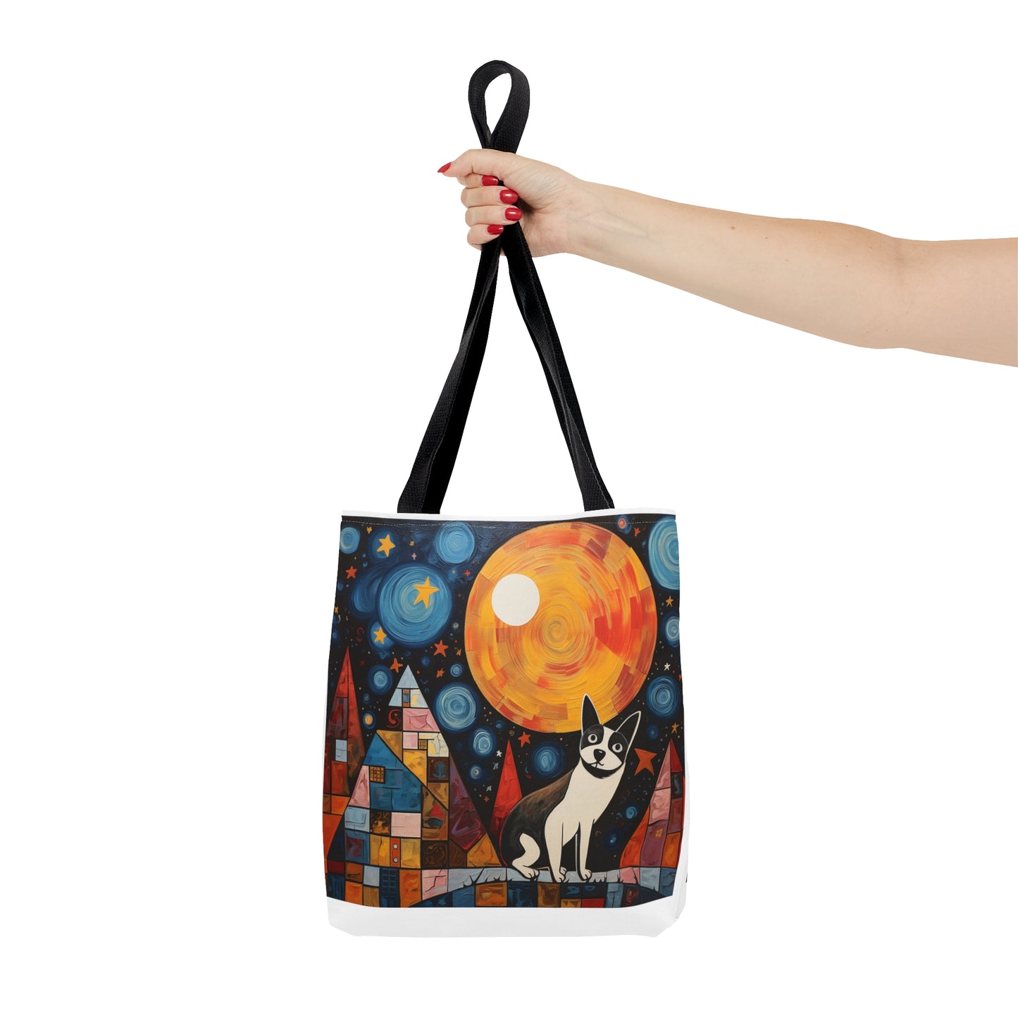 Galina & Burch Style | Orange Moon & Dog | Tote Bag - Pup Culture Designs