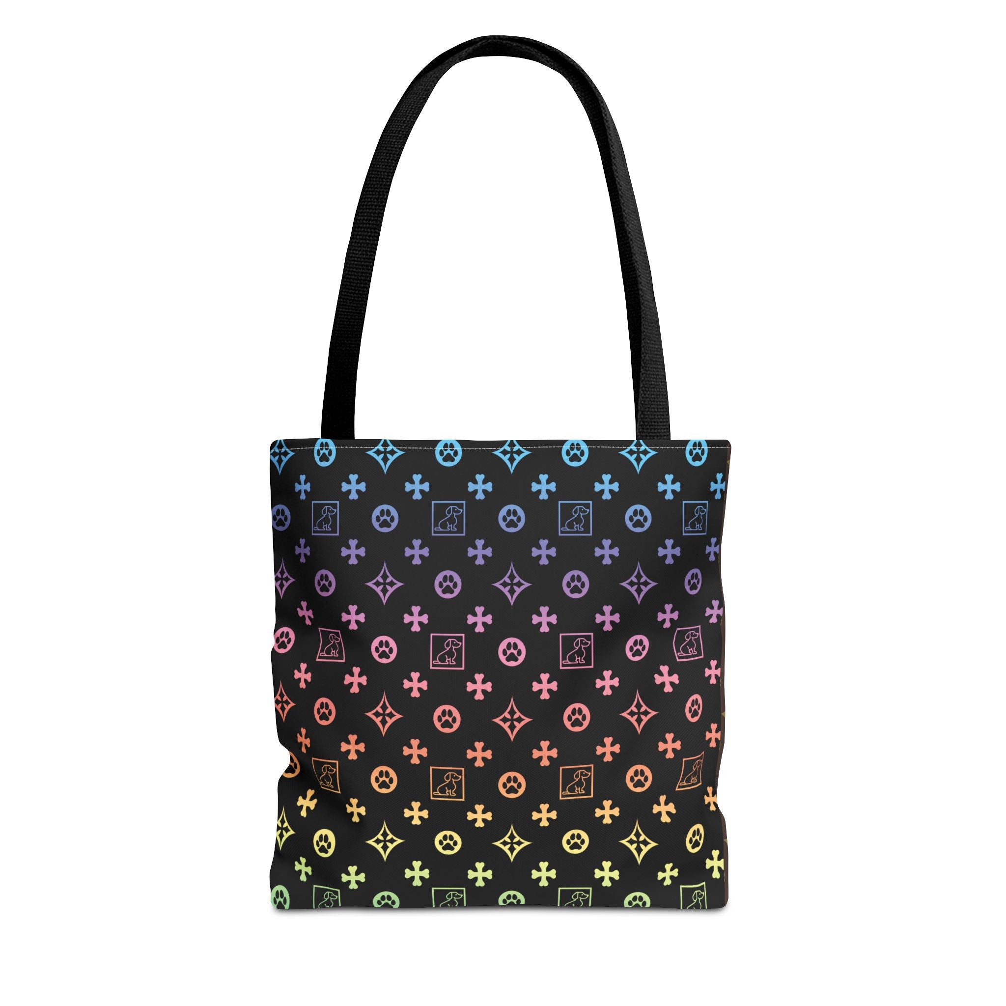 Dog Lover Motif Black Ombre Structured Poly Tote - dog-lover-motif-black-ombre-structured-poly-tote