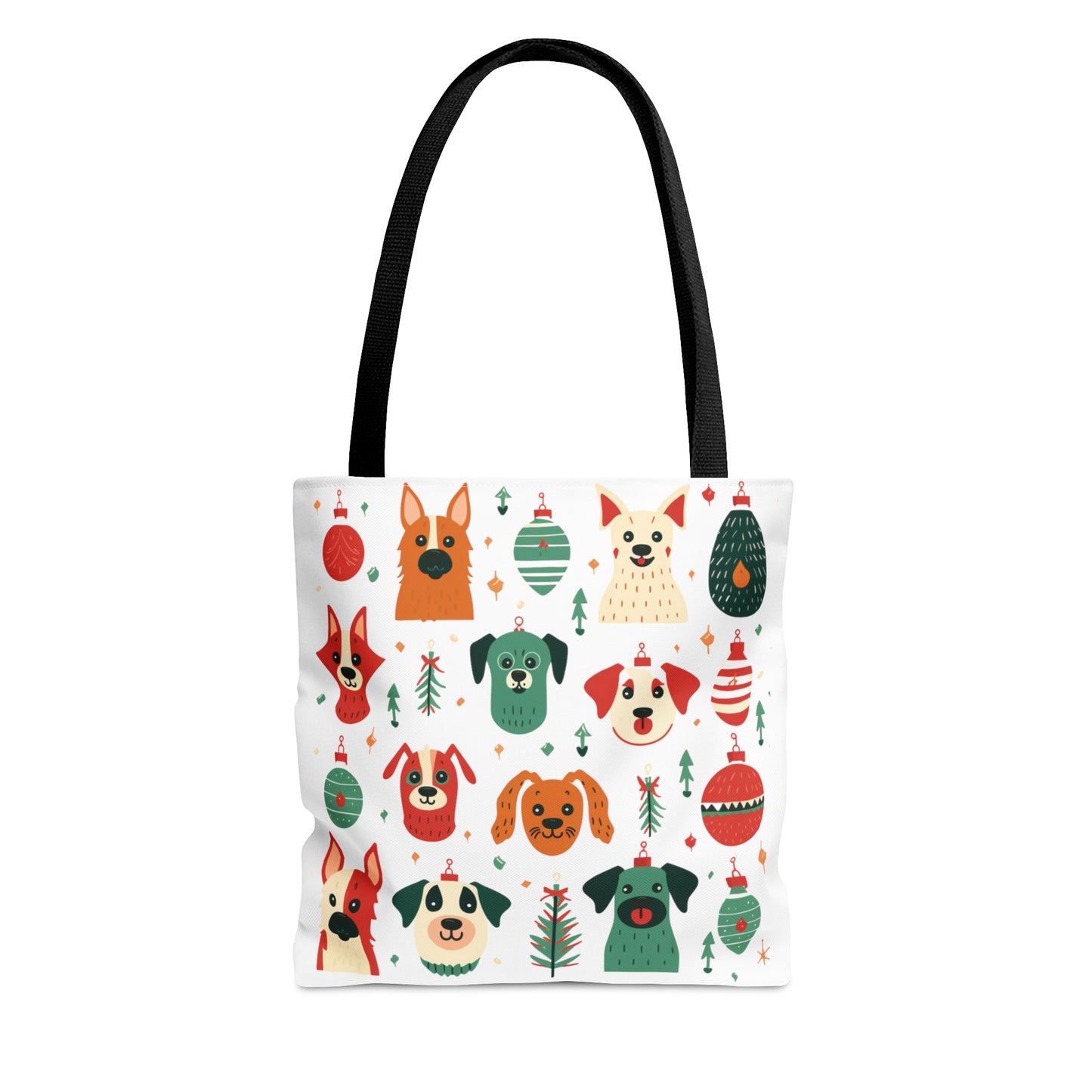 Holiday | Christmas Dog Icons | White | Tote Bag