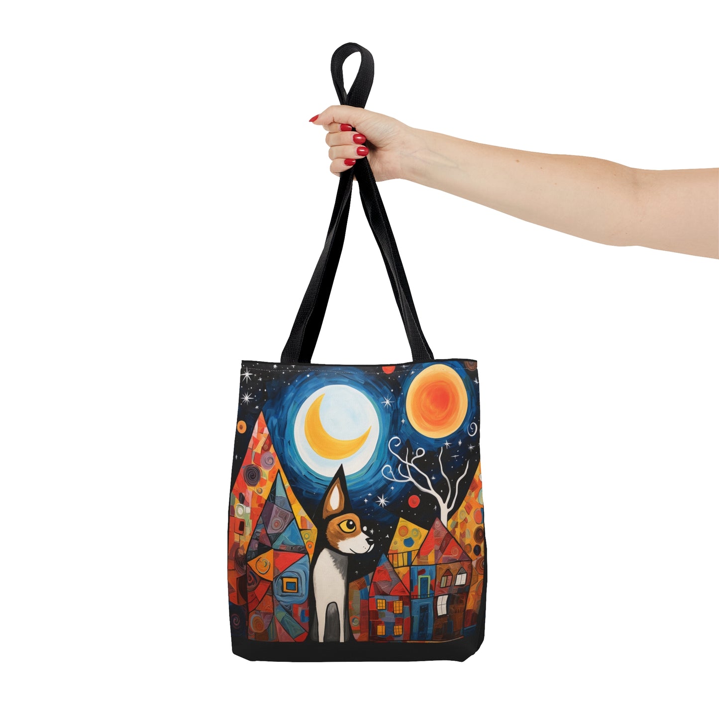 Galina & Burch Style | Crescent Moon & Dog | Tote Bag - Pup Culture Designs