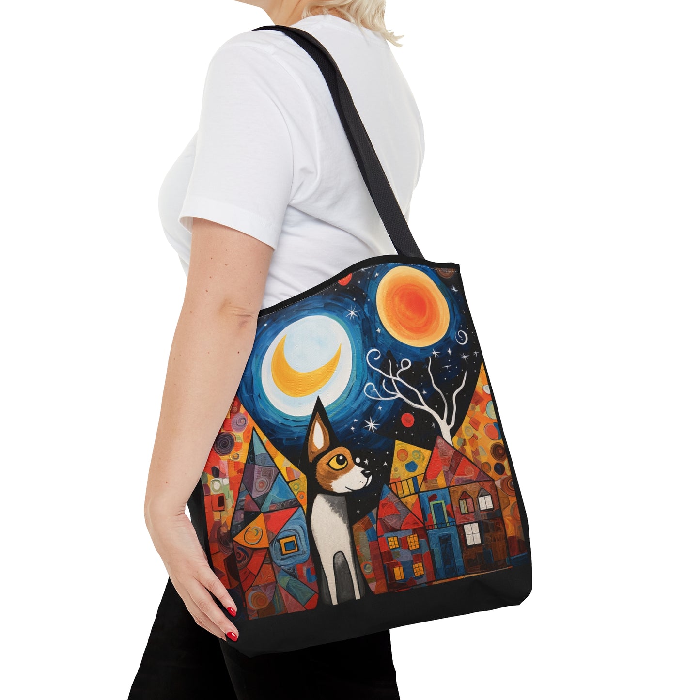 Galina & Burch Style | Crescent Moon & Dog | Tote Bag - Pup Culture Designs