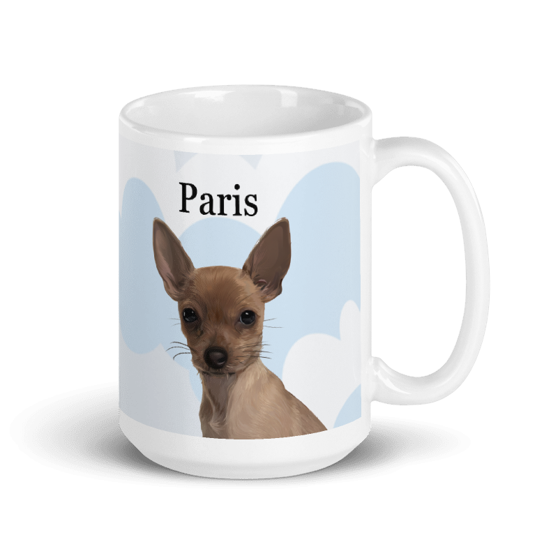 Dog Portrait Mug | Cloudy Day - custom-dog-portrait-mug-cloudy-day