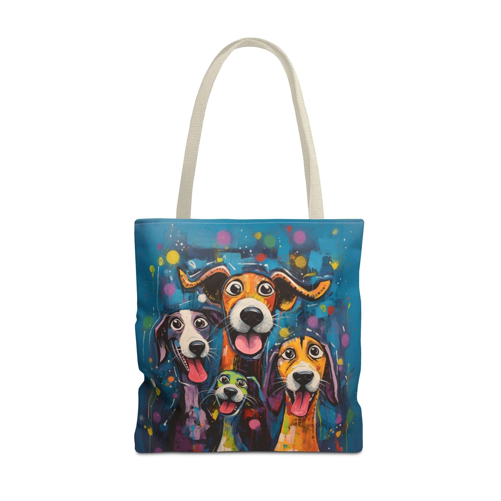 Dinner Time! Dog Art Original Design Tote Bag - dinner-time-dog-art-original-design-tote-bag