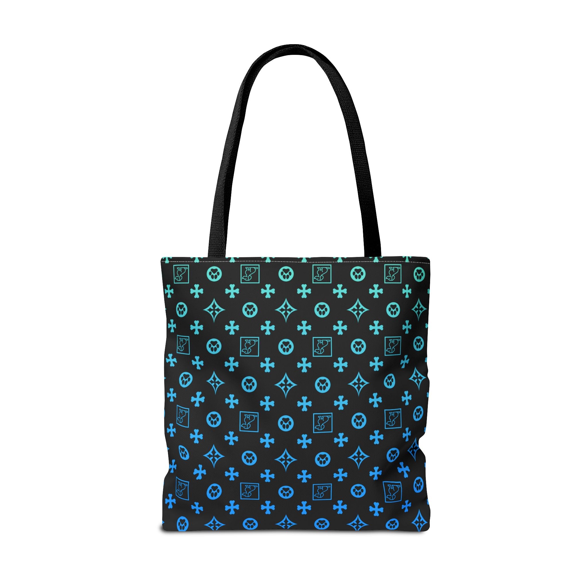 Dog Lover Motif Black Ombre Structured Poly Tote - dog-lover-motif-black-ombre-structured-poly-tote