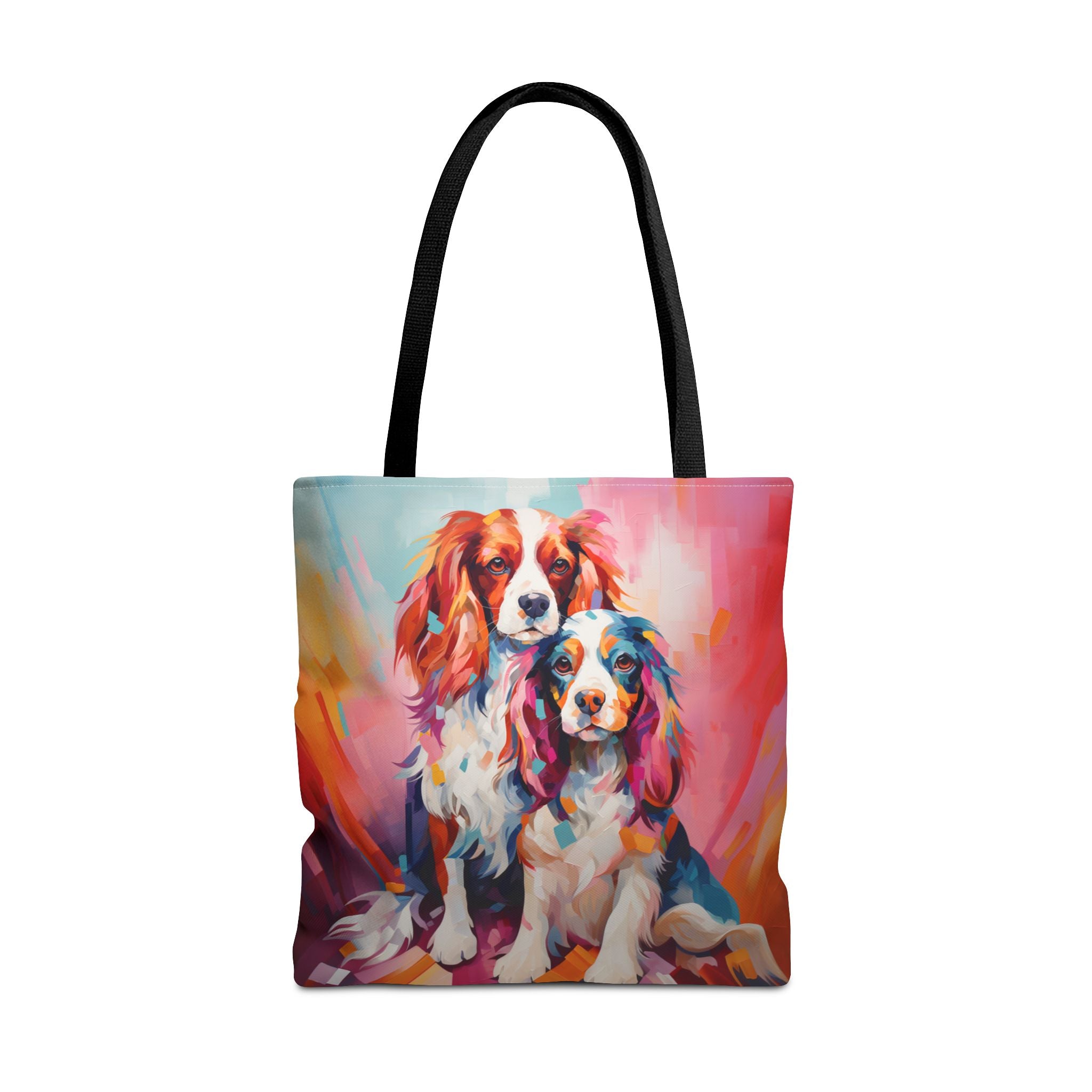 Cavalier King Charles Spaniel Dog Art Multicolor Poly Tote - cavalier-tote-2