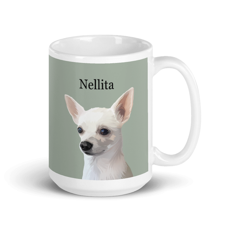 Dog Portrait Mug | Olive - custom-dog-portrait-mug-olive