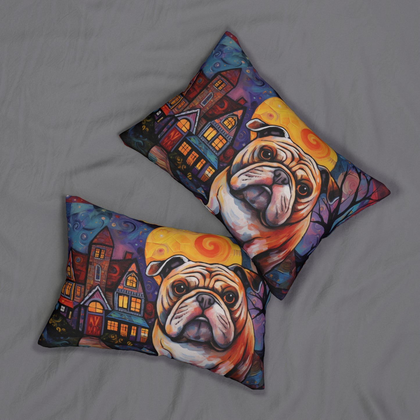 Galina & Burch Style | Choose Dog Breed | Artistic New Spun Polyester Lumbar Pillow
