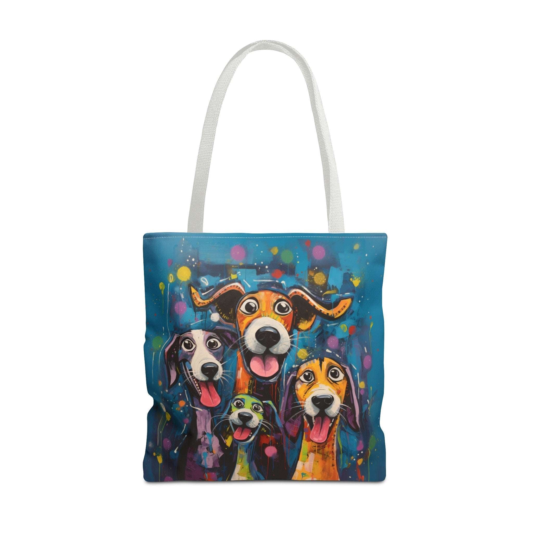 Dinner Time! Dog Art Original Design Tote Bag - dinner-time-dog-art-original-design-tote-bag