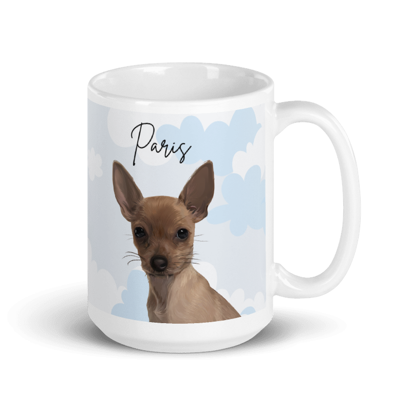 Dog Portrait Mug | Cloudy Day - custom-dog-portrait-mug-cloudy-day