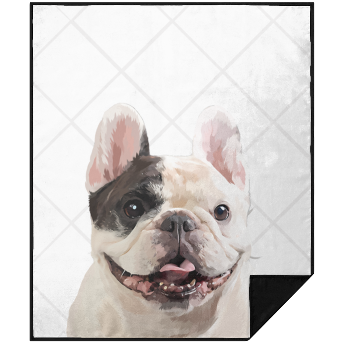 Dog Portrait Sherpa Blanket | Lattice - dog-portrait-blanket-lattice