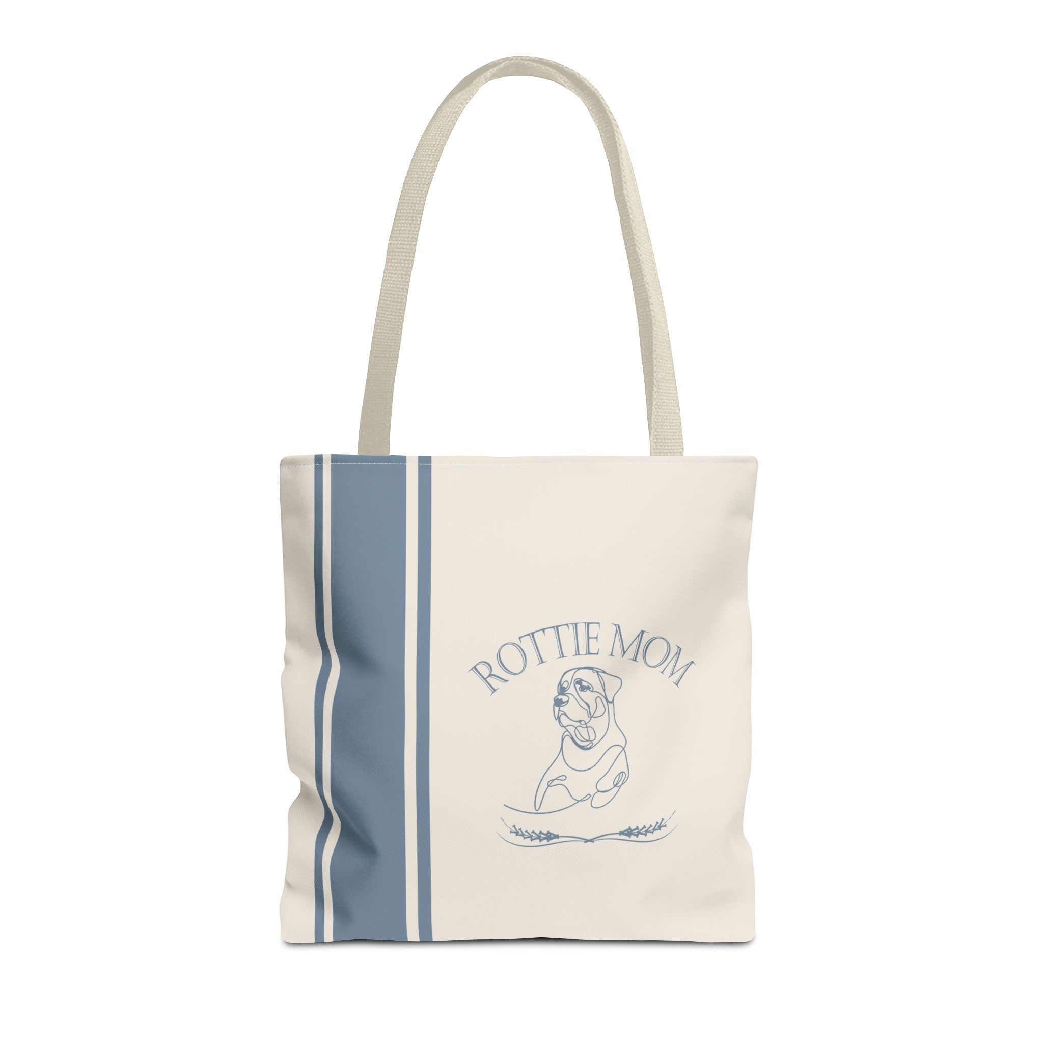 Rottweiler "Rottie" Mom Farmhouse Stripe Design Tote Bag, Espresso or Slate - rottweiler-rottie-mom-farmhouse-stripe-design-tote-bag-copy