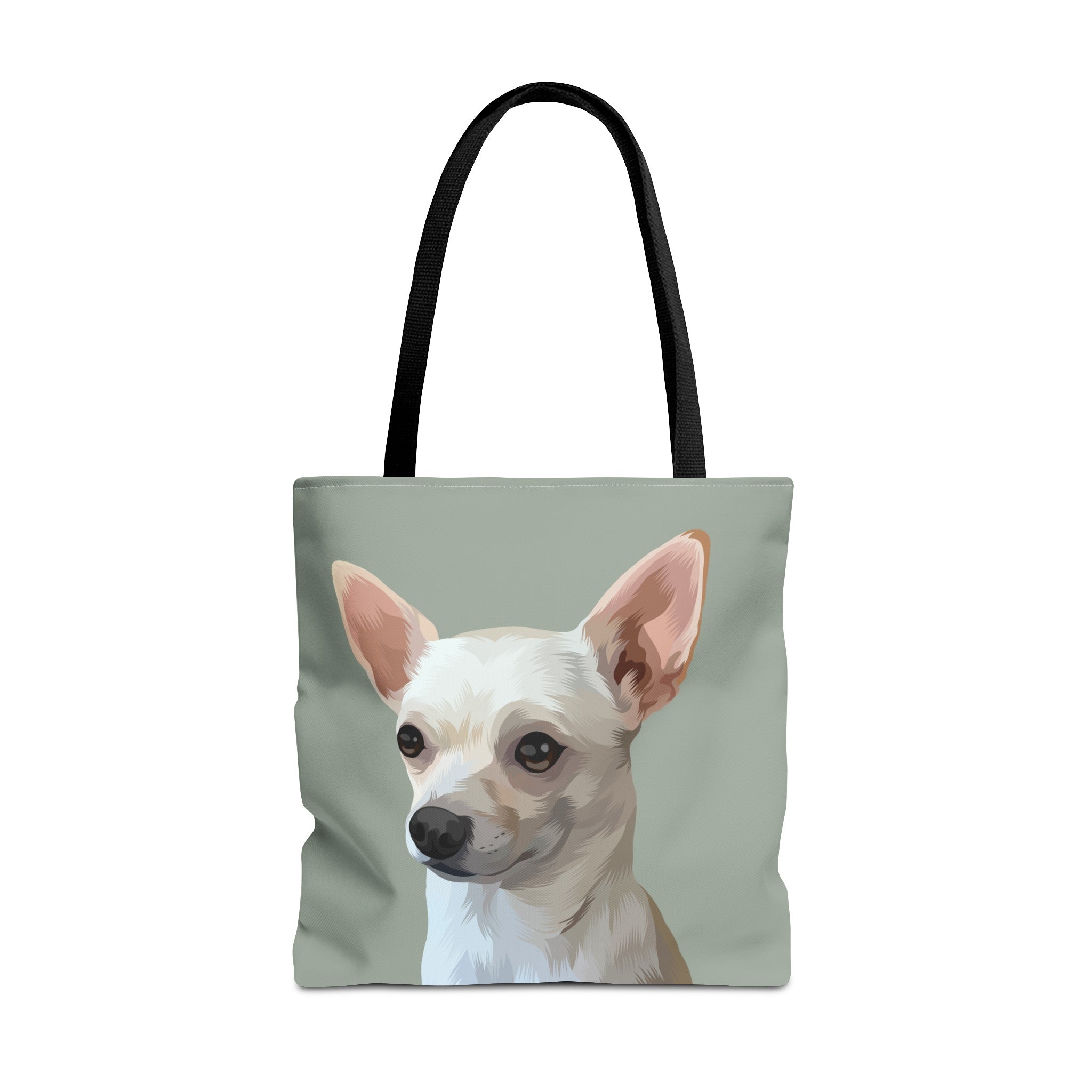 Custom Dog Portrait Tote bag | Olive - custom-dog-portrait-tote-bag-olive