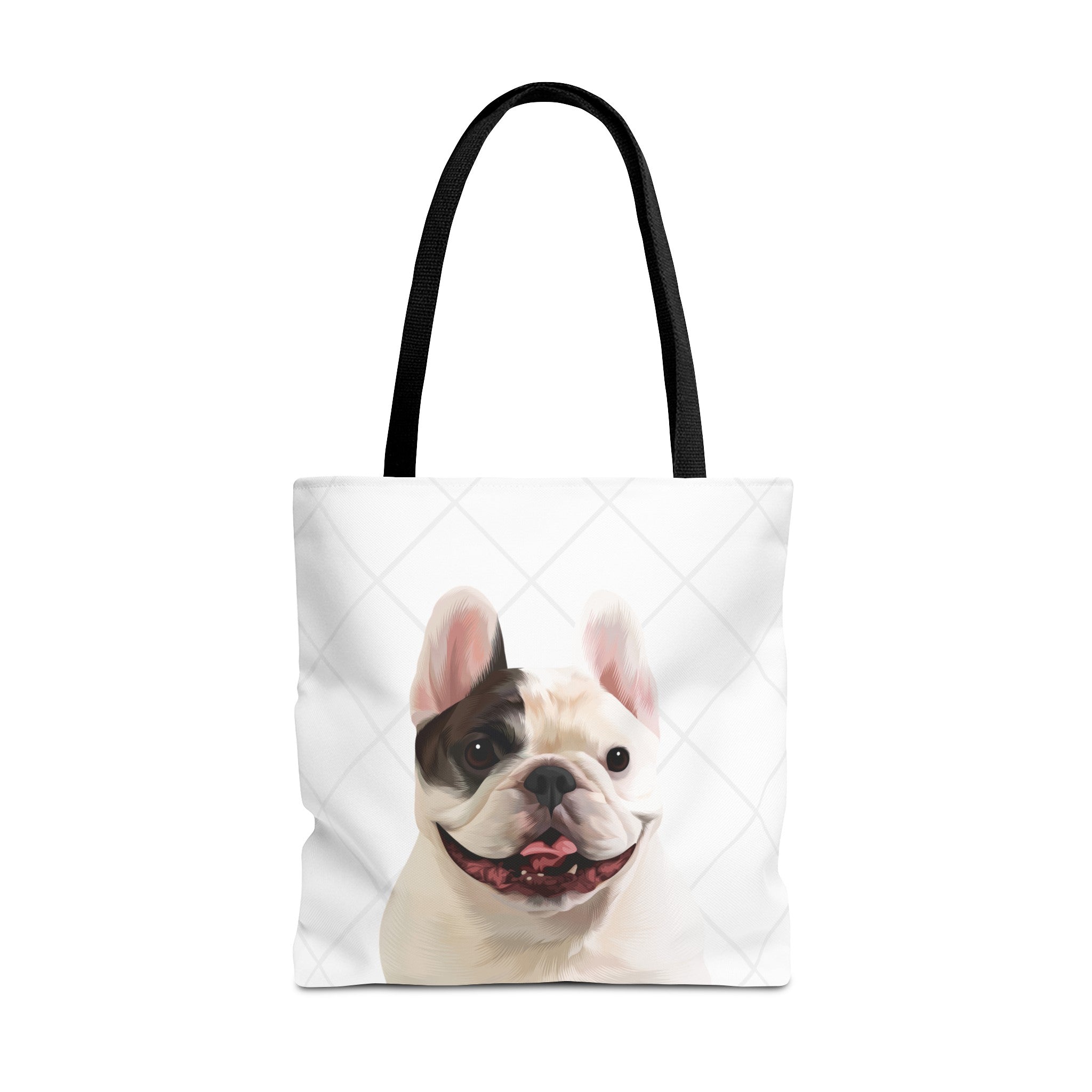 Custom Dog Portrait Tote bag | Lattice - custom-dog-portrait-tote-bag-lattice