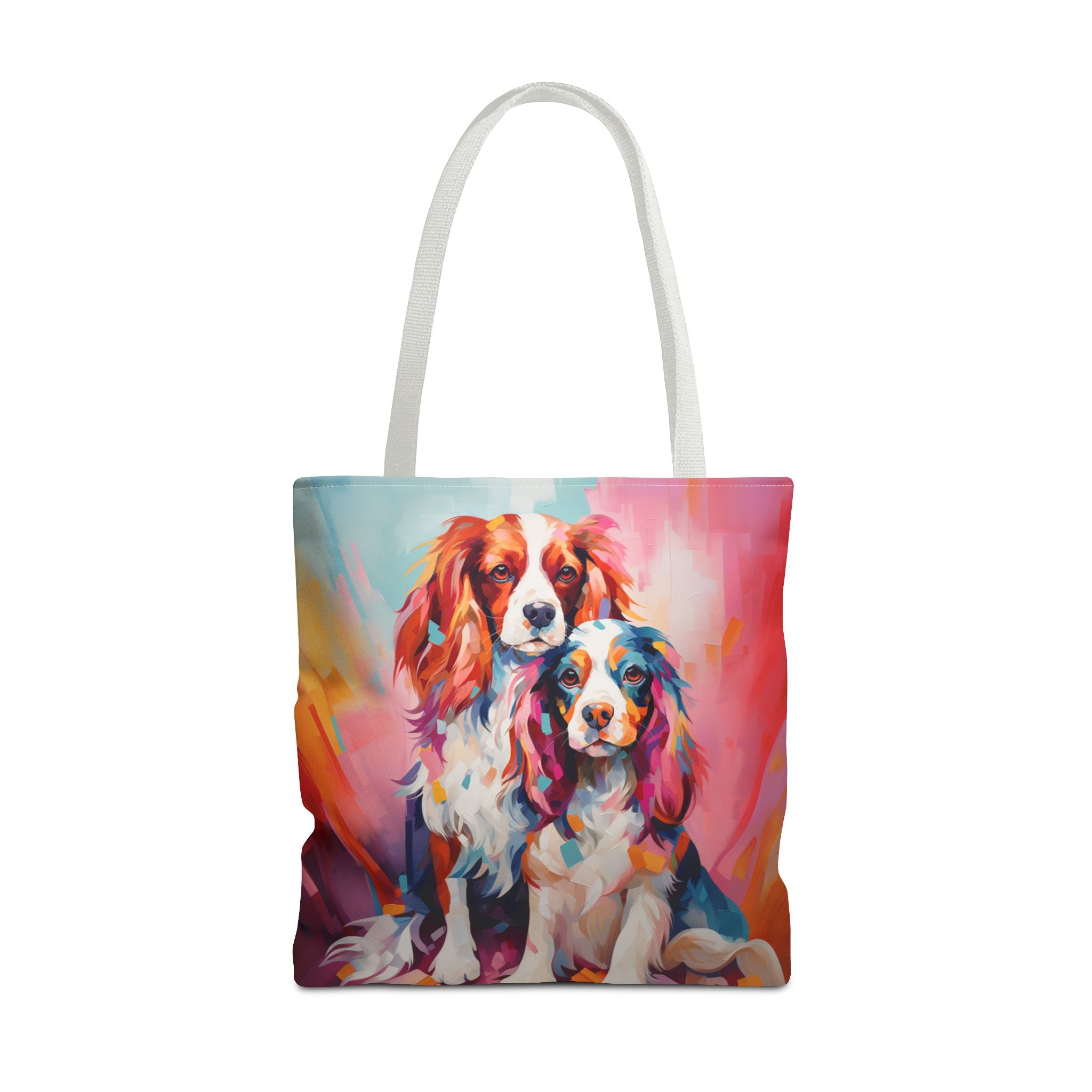 Cavalier King Charles Spaniel Dog Art Multicolor Poly Tote - cavalier-tote-2