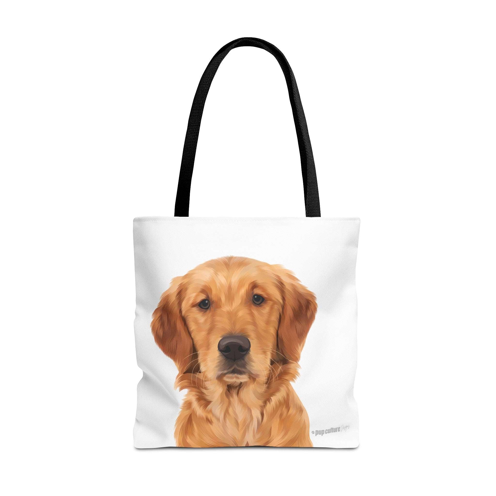 Custom Dog Portrait Tote bag | Classic White - custom-dog-portrait-tote-bag-classic-white