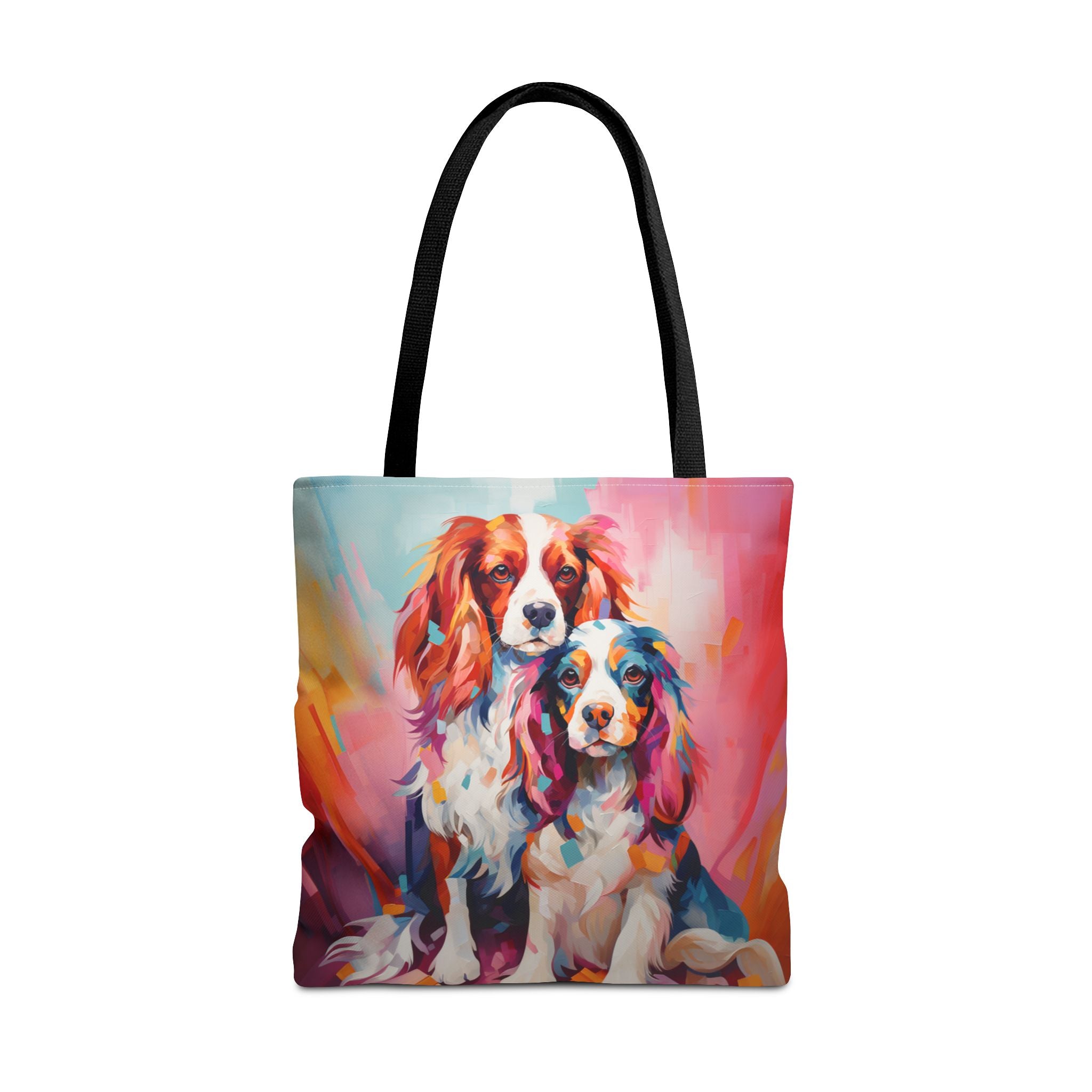 Cavalier King Charles Spaniel Dog Art Multicolor Poly Tote - cavalier-tote-2
