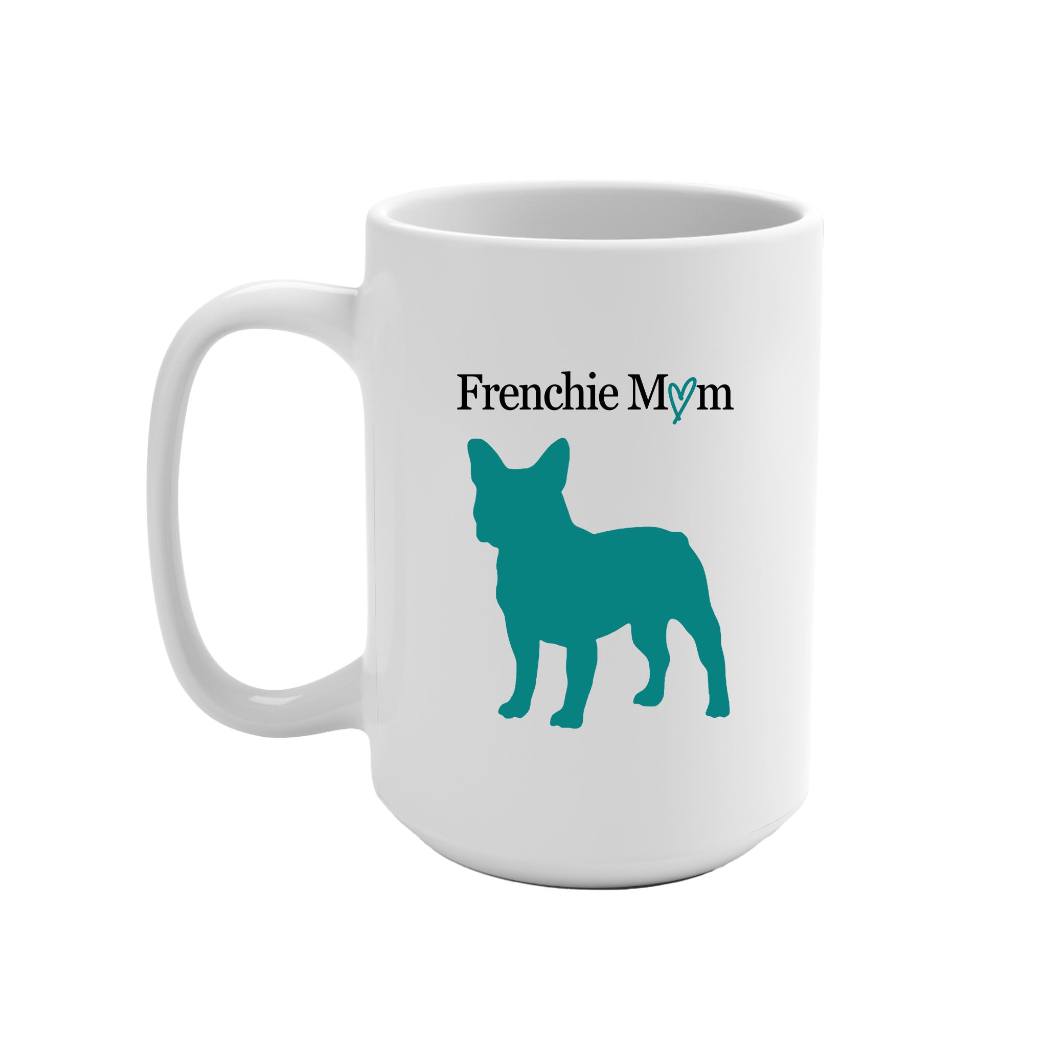 Custom Breed Mom Dog Silhouette Ceramic 15 Ounce Coffee Mug - custom-breed-mom-dog-silhouette-ceramic-15-ounce-coffee-mug