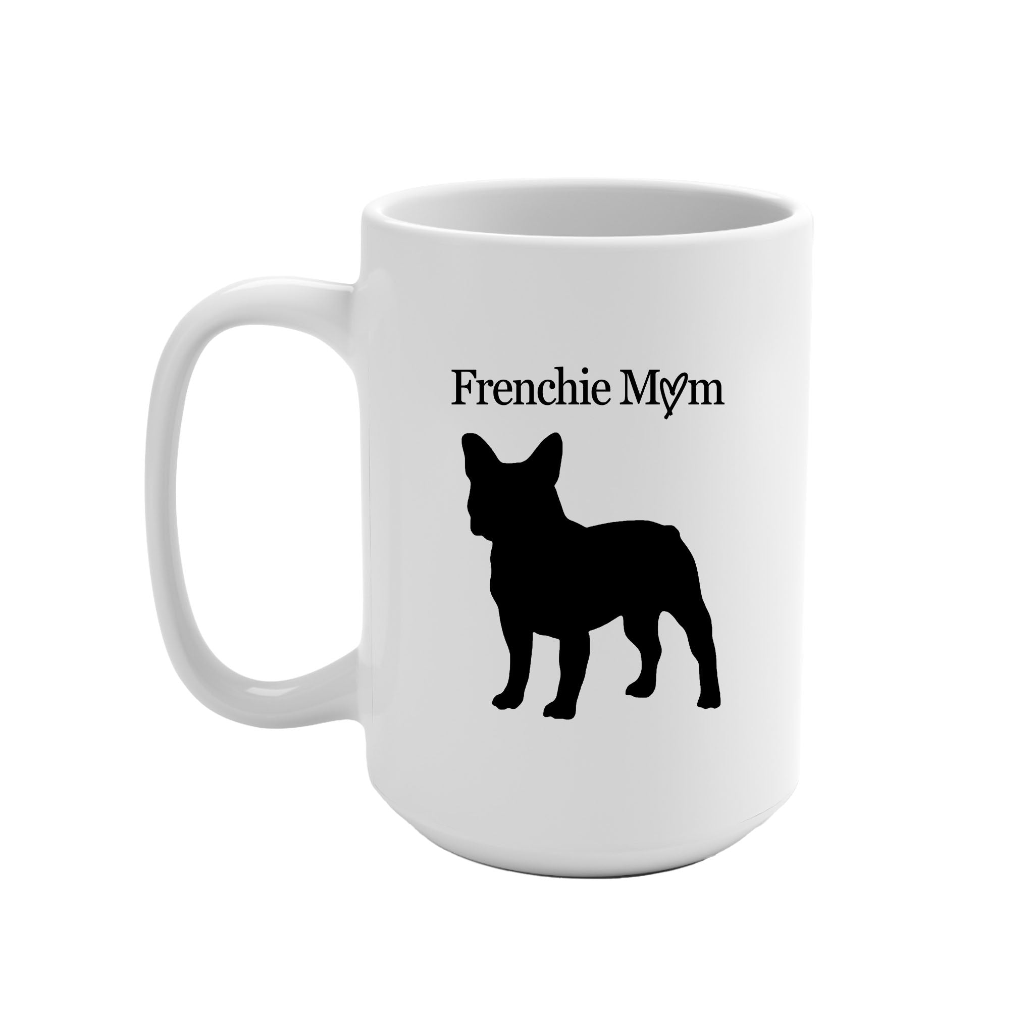 Custom Breed Mom Dog Silhouette Ceramic 15 Ounce Coffee Mug - custom-breed-mom-dog-silhouette-ceramic-15-ounce-coffee-mug