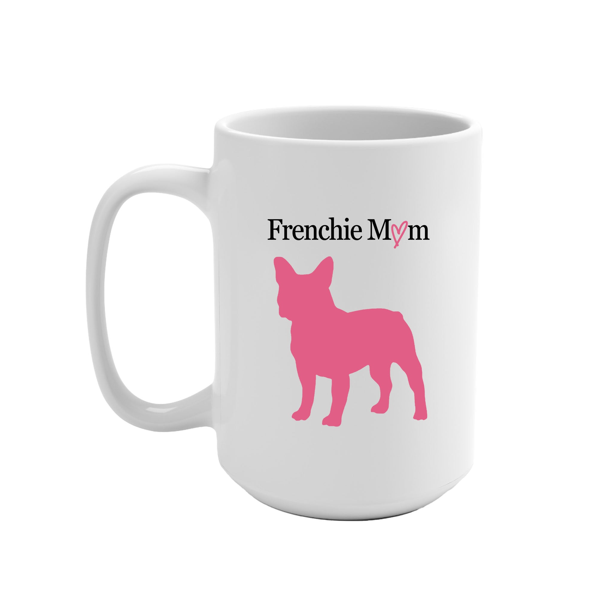 Custom Breed Mom Dog Silhouette Ceramic 15 Ounce Coffee Mug - custom-breed-mom-dog-silhouette-ceramic-15-ounce-coffee-mug