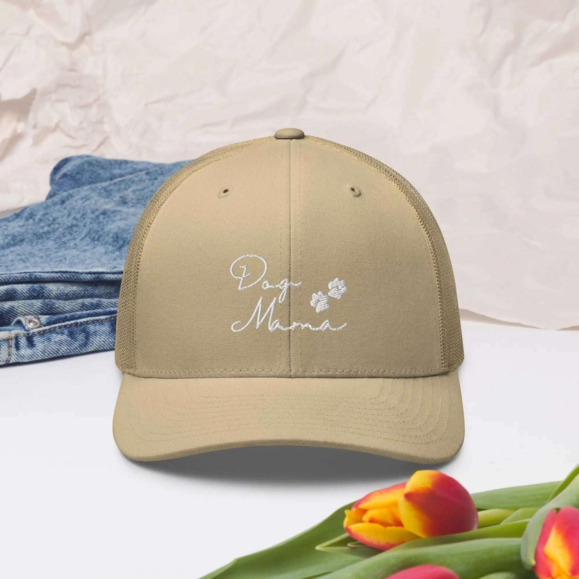 Dog Mama Embroidered Trucker Cap - dog-mama-embroidered-hat