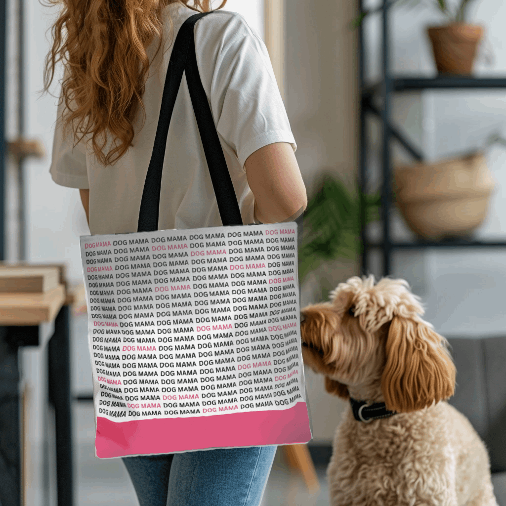 Dog Mama Tote With Colorful Accents | 7 Color Options - dog-mama-tote-colorful-accents-7-colors