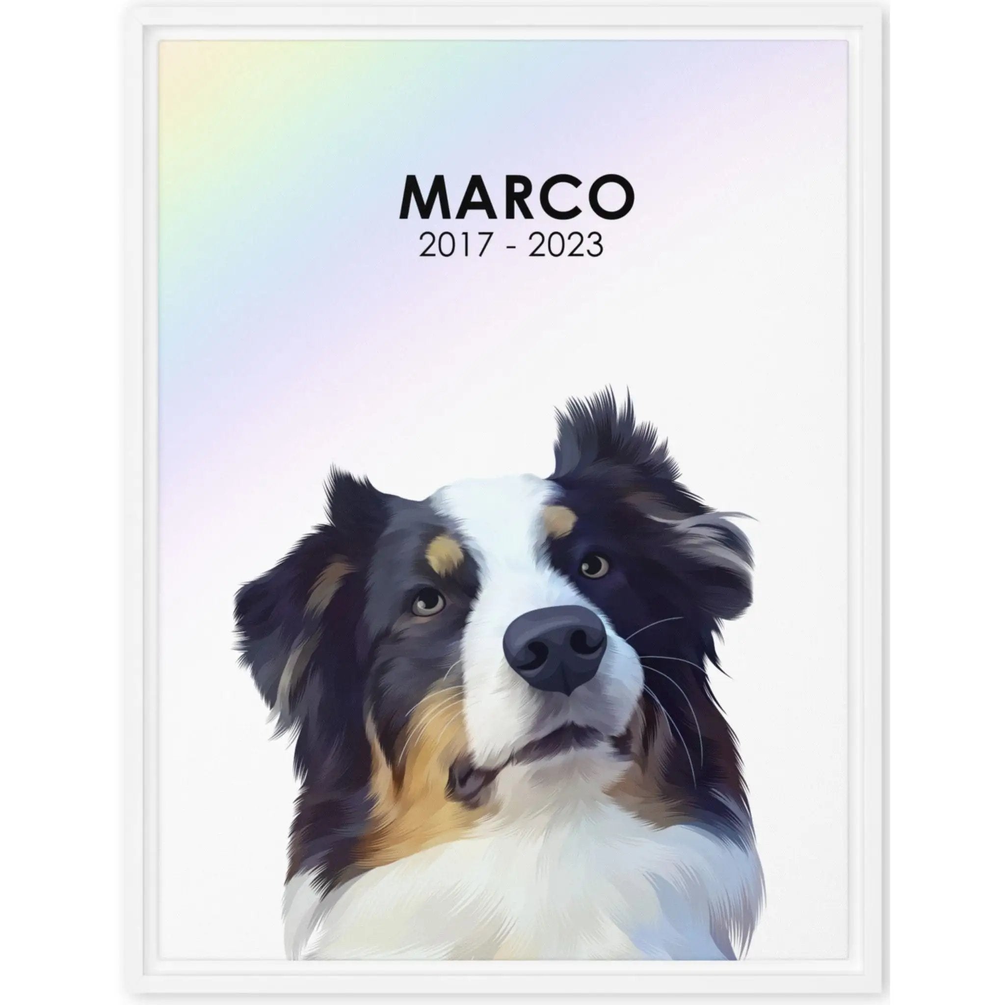 Memorial Dog Portrait | Prism - custom-dog-memorial-rainbow-bridge-portrait-prism