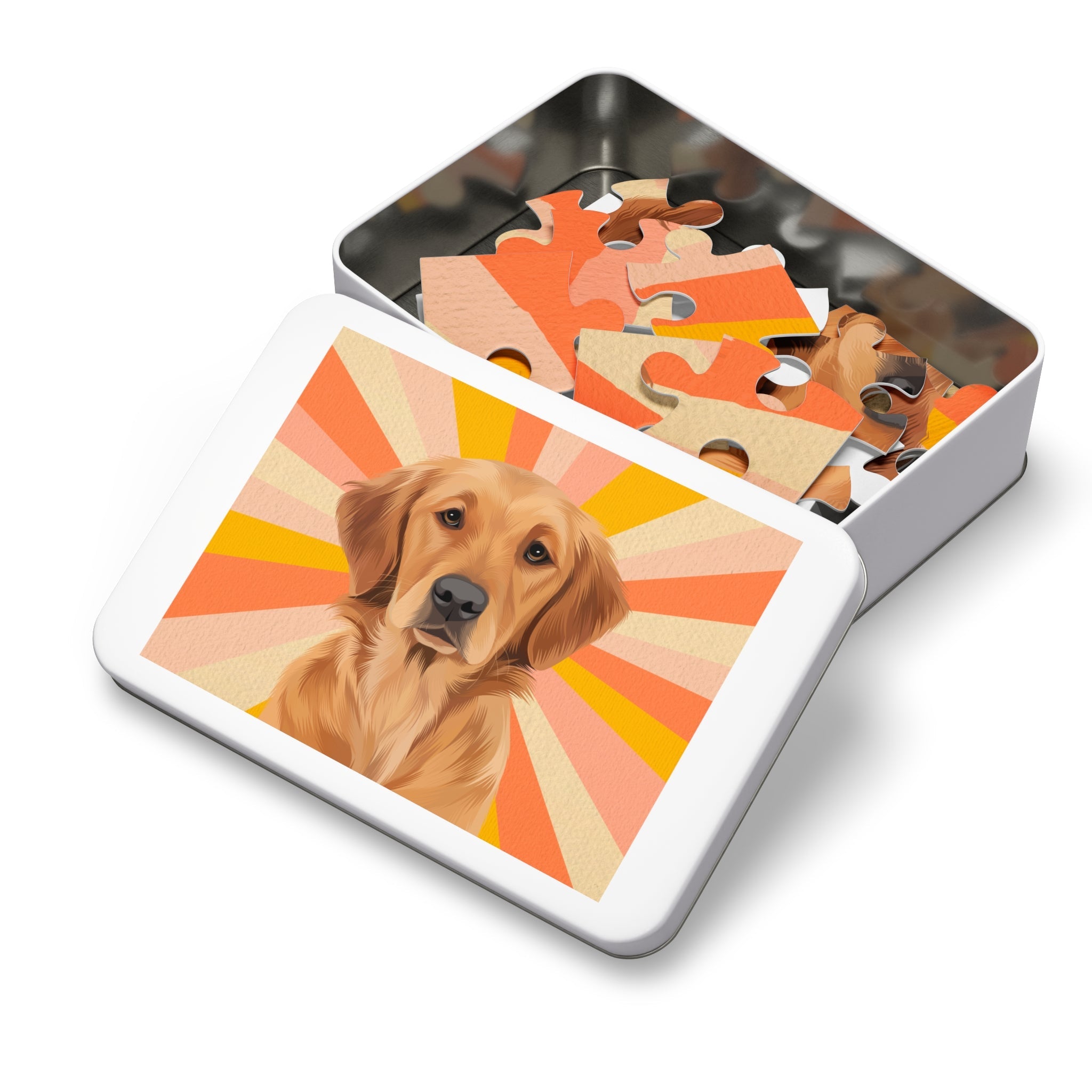 Dog Portrait Jigsaw Puzzle (30, 110, 252, 500,1000-Piece) | Sunburst - custom-dog-portrait-jigsaw-puzzle-30-110-252-500-1000-sunburst