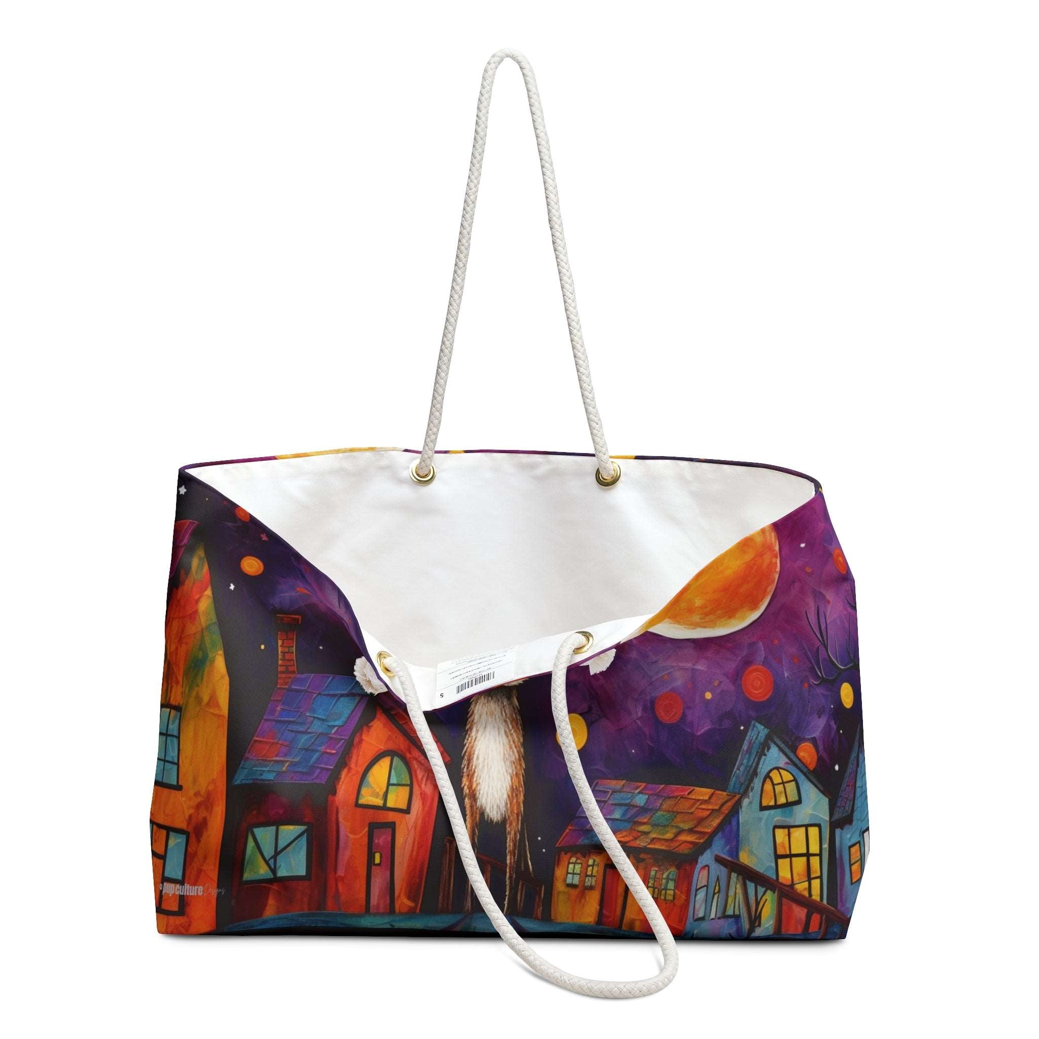 Artist-Inspired Jack Russell Dog Art Large Market Tote Bag - artist-inspired-jack-russell-terrier-dog-art-large-market-tote-bag