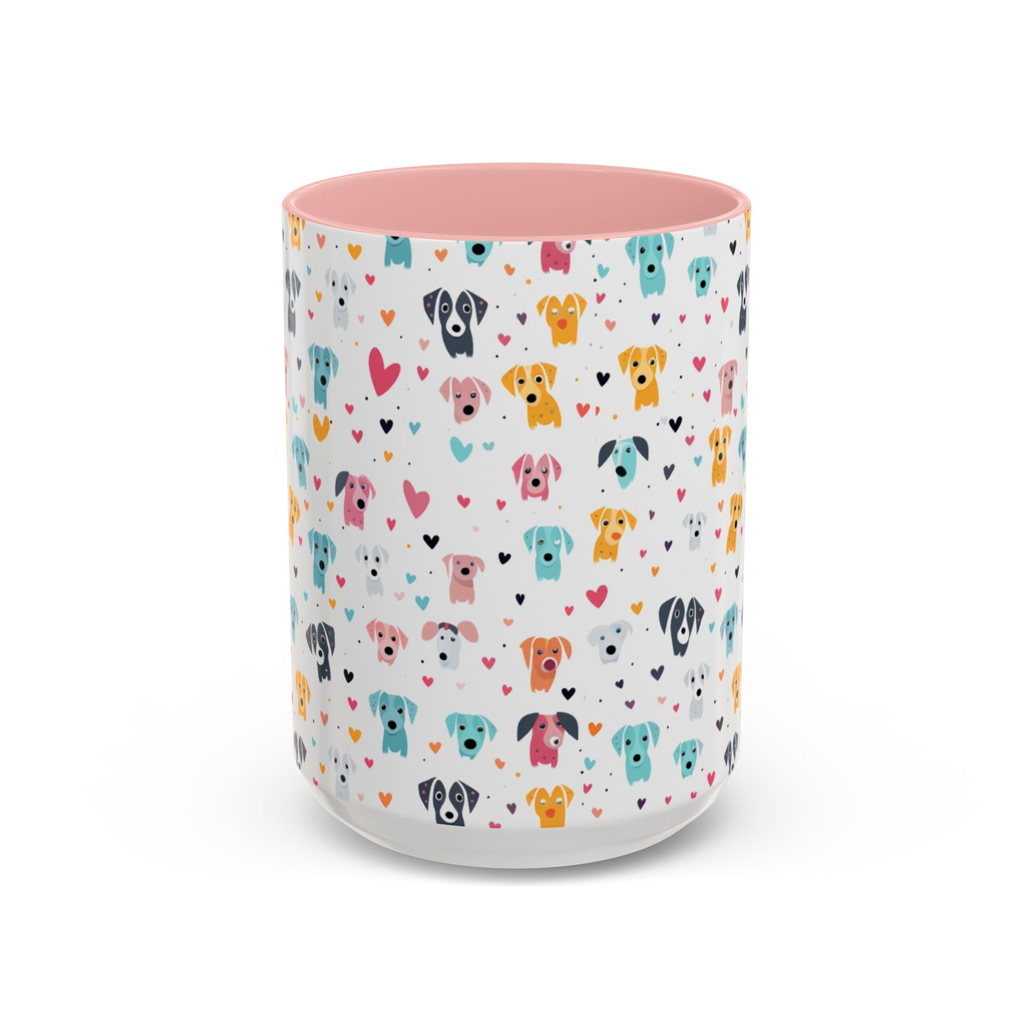 Hearts n' Pups Dog Themed Ceramic Coffee or Tea Mug - hearts-n-pups-dog-themed-ceramic-coffee-or-tea-mug