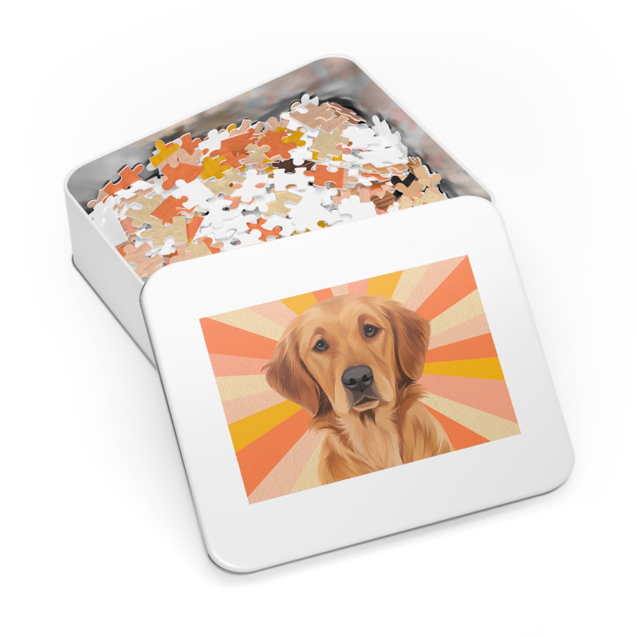 Dog Portrait Jigsaw Puzzle (30, 110, 252, 500,1000-Piece) | Sunburst - custom-dog-portrait-jigsaw-puzzle-30-110-252-500-1000-sunburst