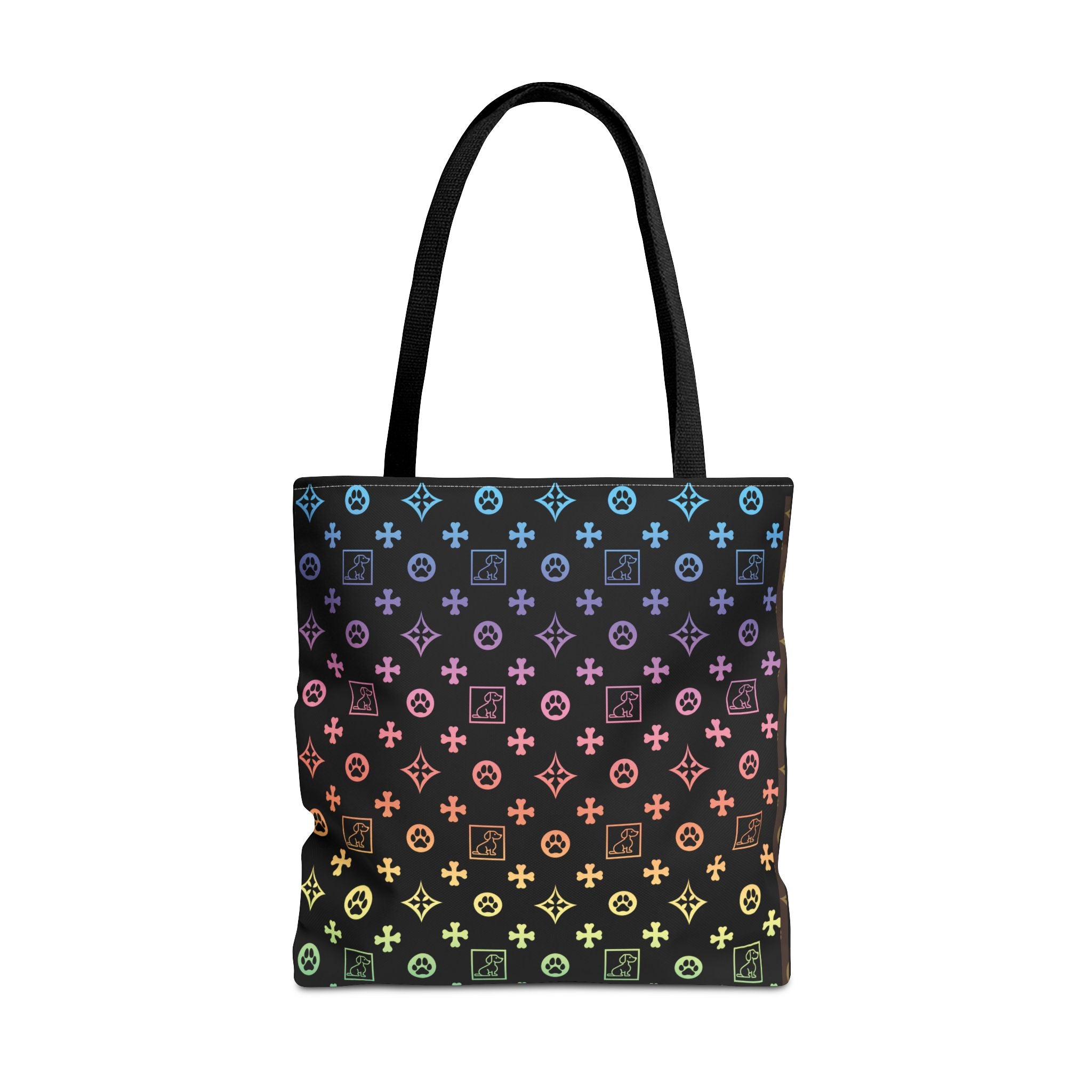 Dog Lover Motif Black Ombre Structured Poly Tote - dog-lover-motif-black-ombre-structured-poly-tote