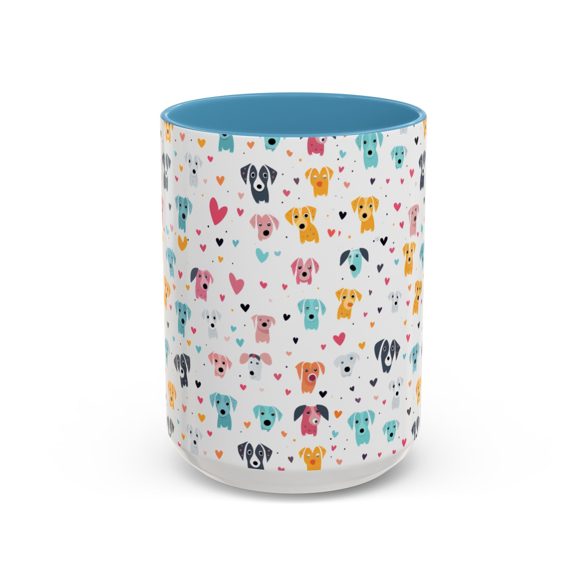 Hearts n' Pups Dog Themed Ceramic Coffee or Tea Mug - hearts-n-pups-dog-themed-ceramic-coffee-or-tea-mug