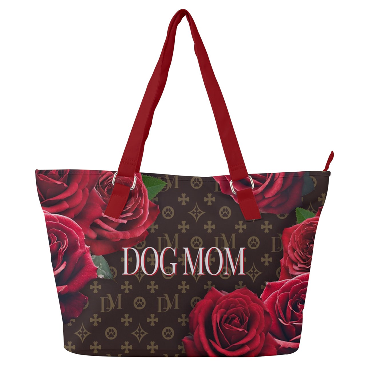 The Perfect Little Dog Mom Red Rose 