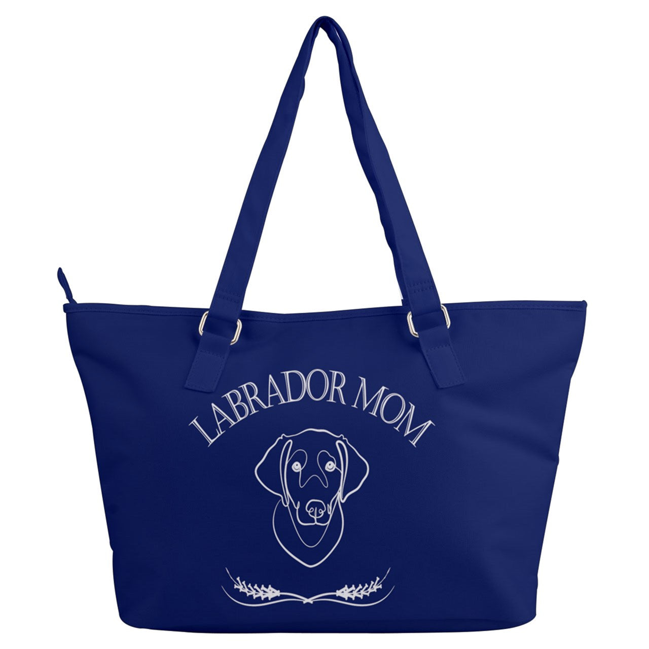 The Perfect Little Farmhouse Labrador Mom Zippered Tote Bag - labrador-mom-full-print-shoulder-bag