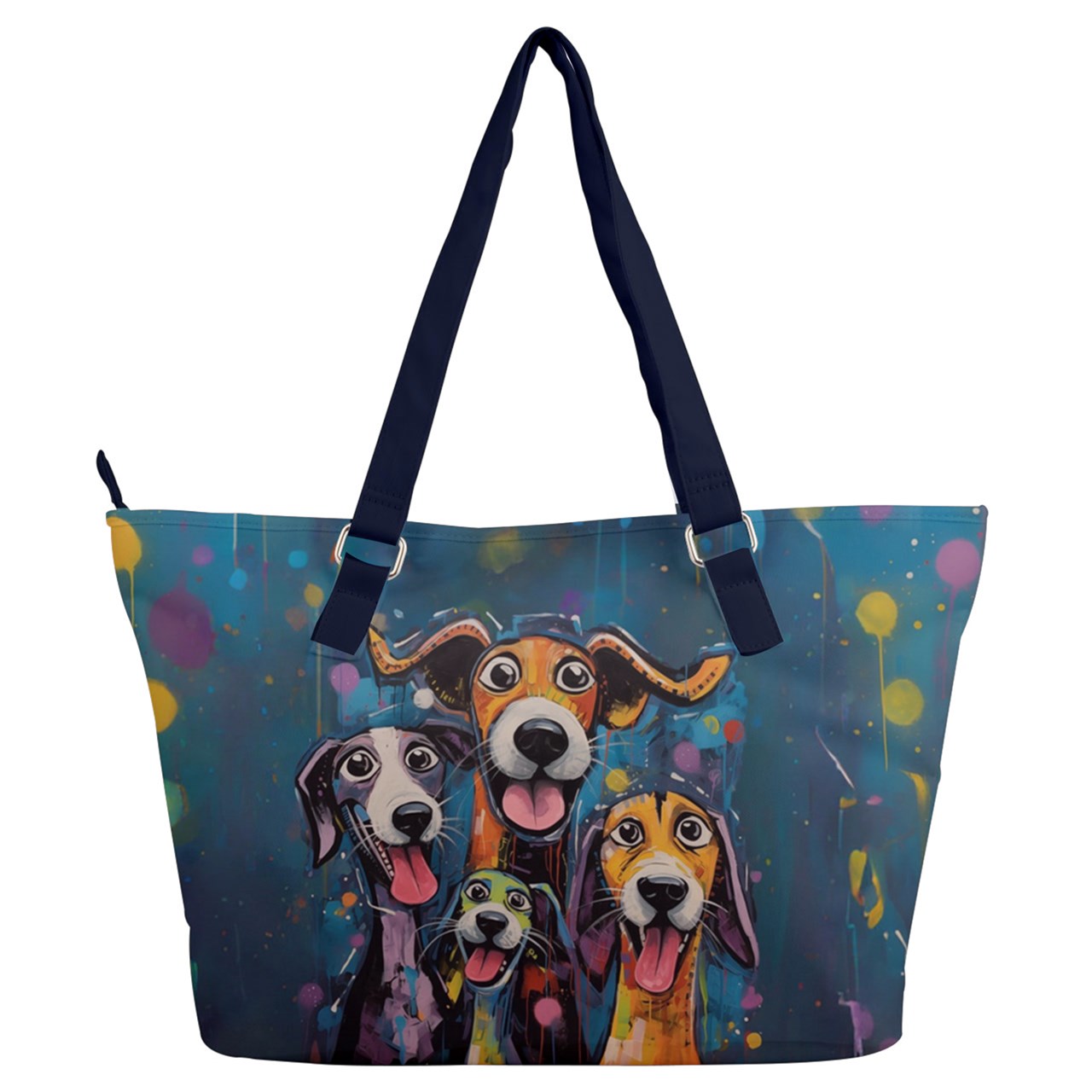 Happy Dogs Zipper Tote - happy-dogs-zipper-tote