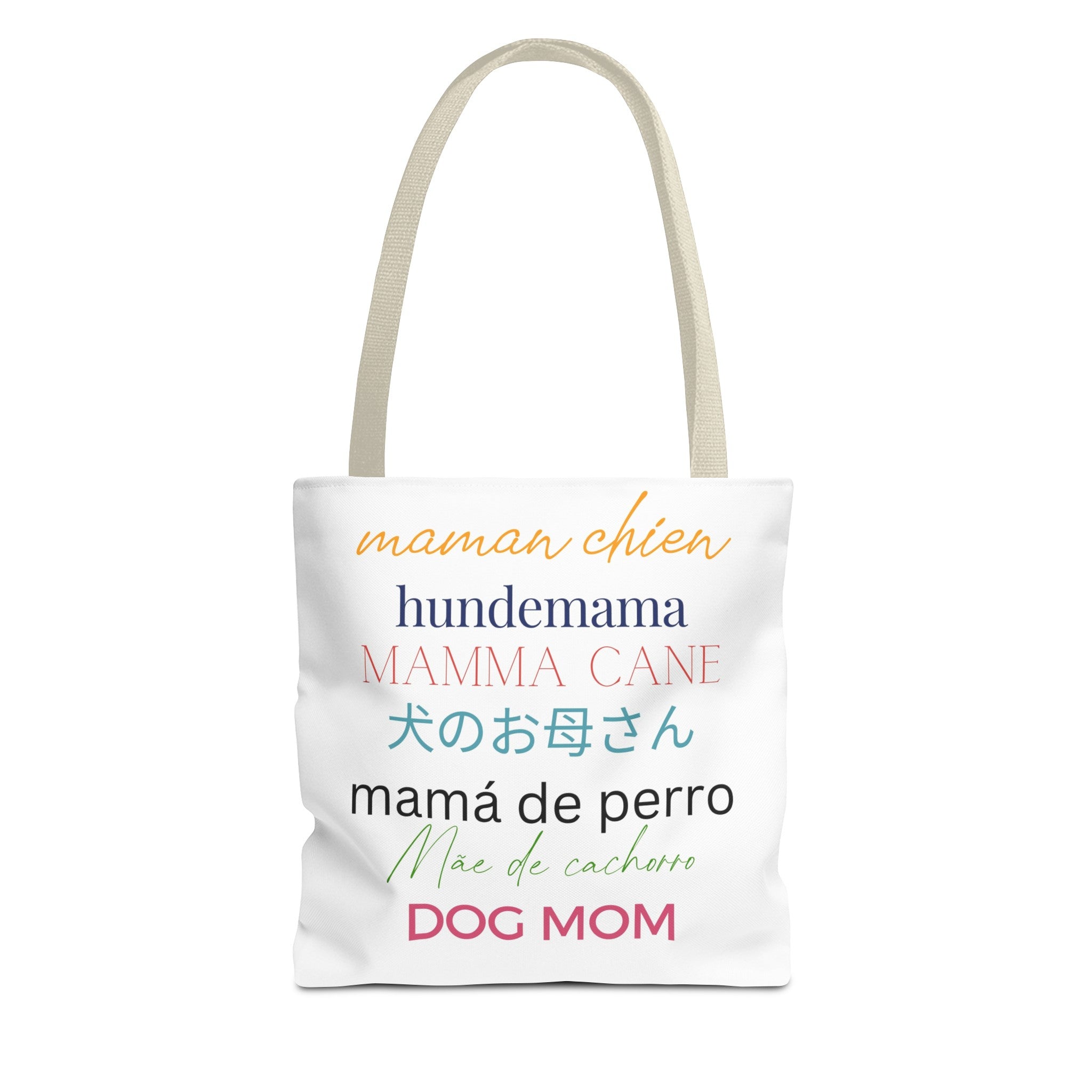 Dog Mom in 7 Languages Tote - dog-mom-languages-tote