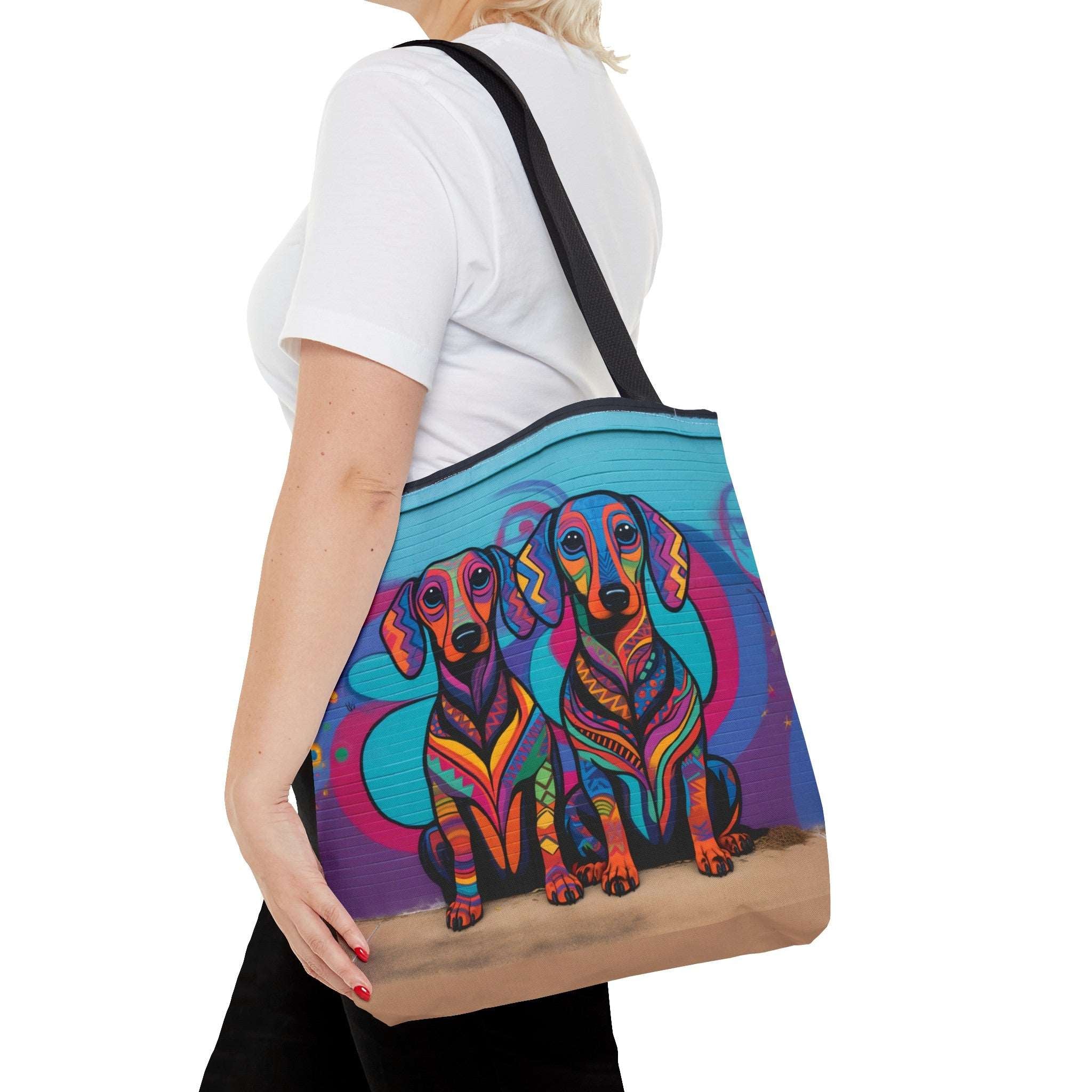 Dachshund Lover Original Dog Art Poly Tote - dachshund-lover-original-dog-art-poly-tote