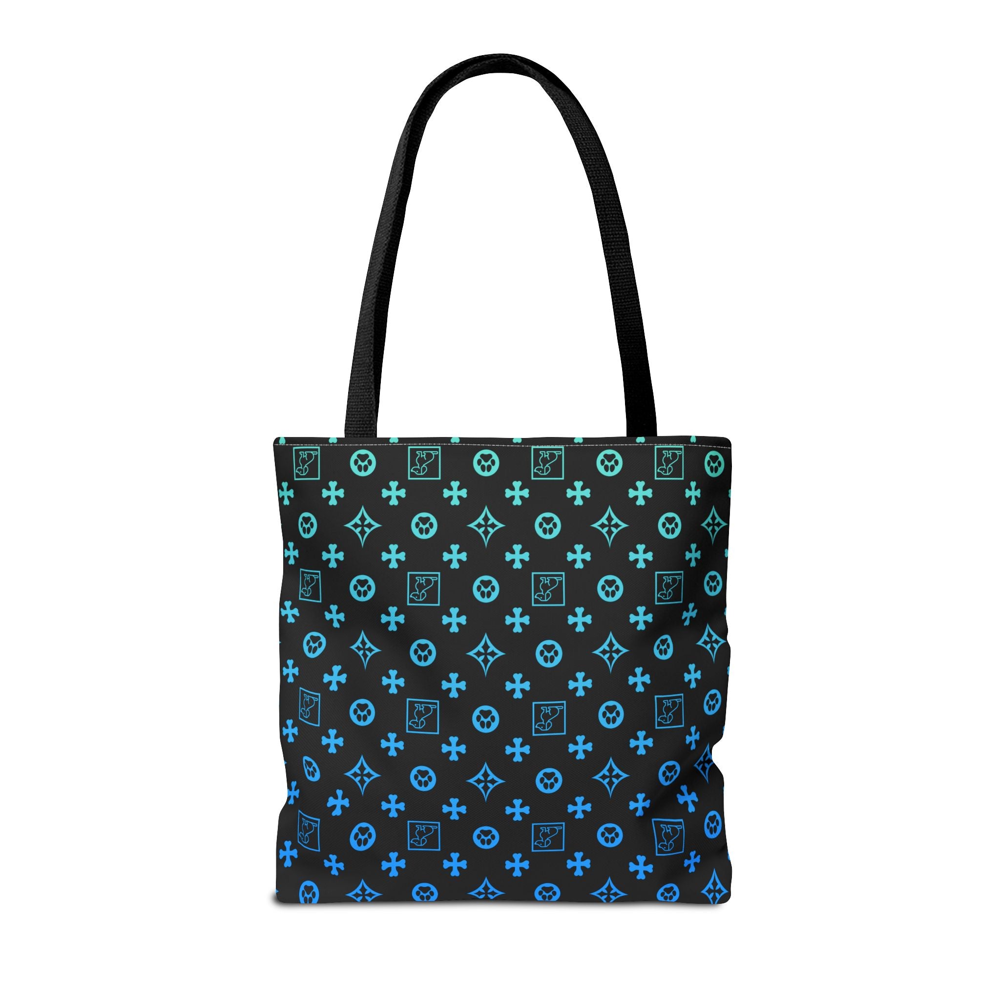 Dog Lover Motif Black Ombre Structured Poly Tote - dog-lover-motif-black-ombre-structured-poly-tote