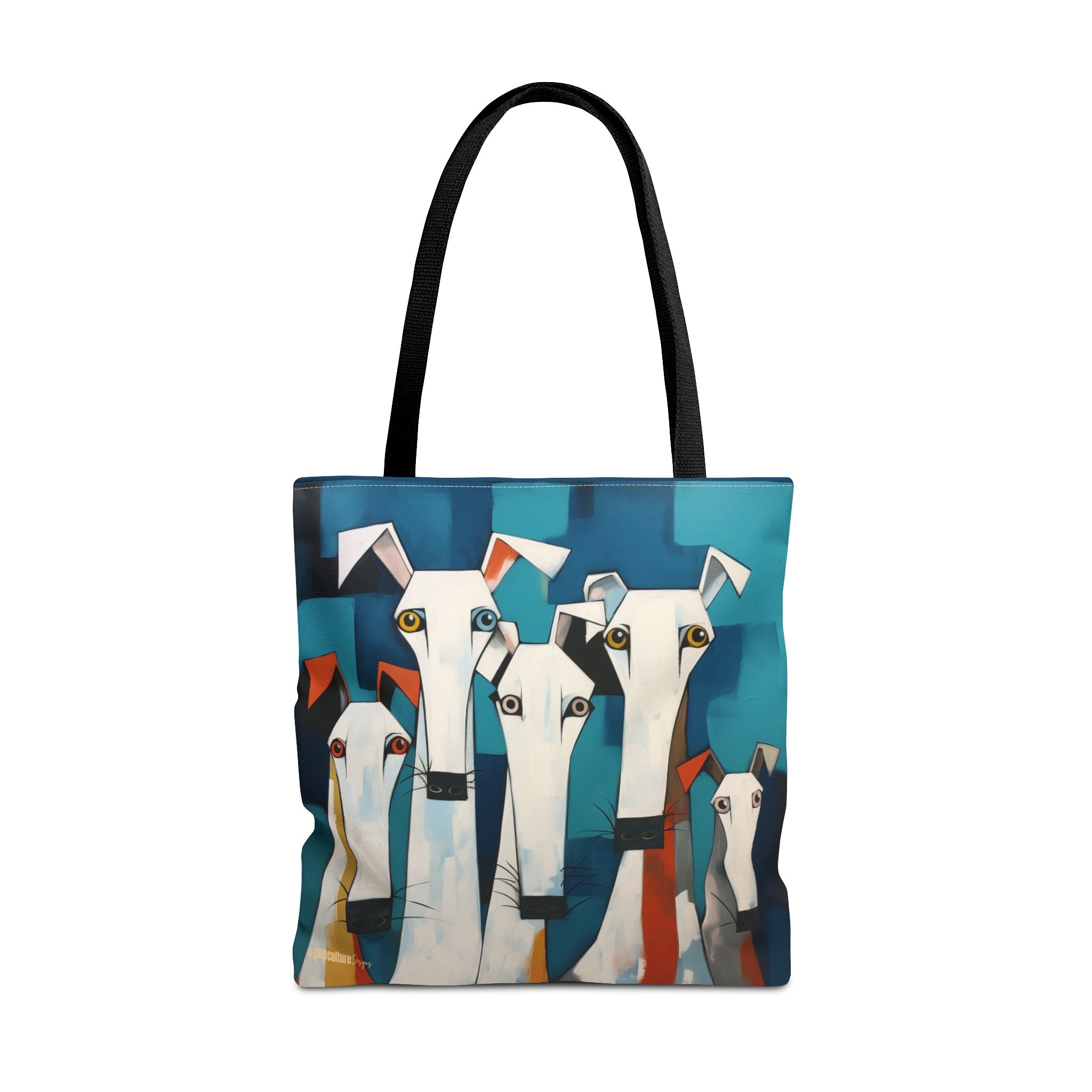 The Eyes Have It Original Dog Art Design Tote Bag - white-dg-original-dog-art-design-tote-bag