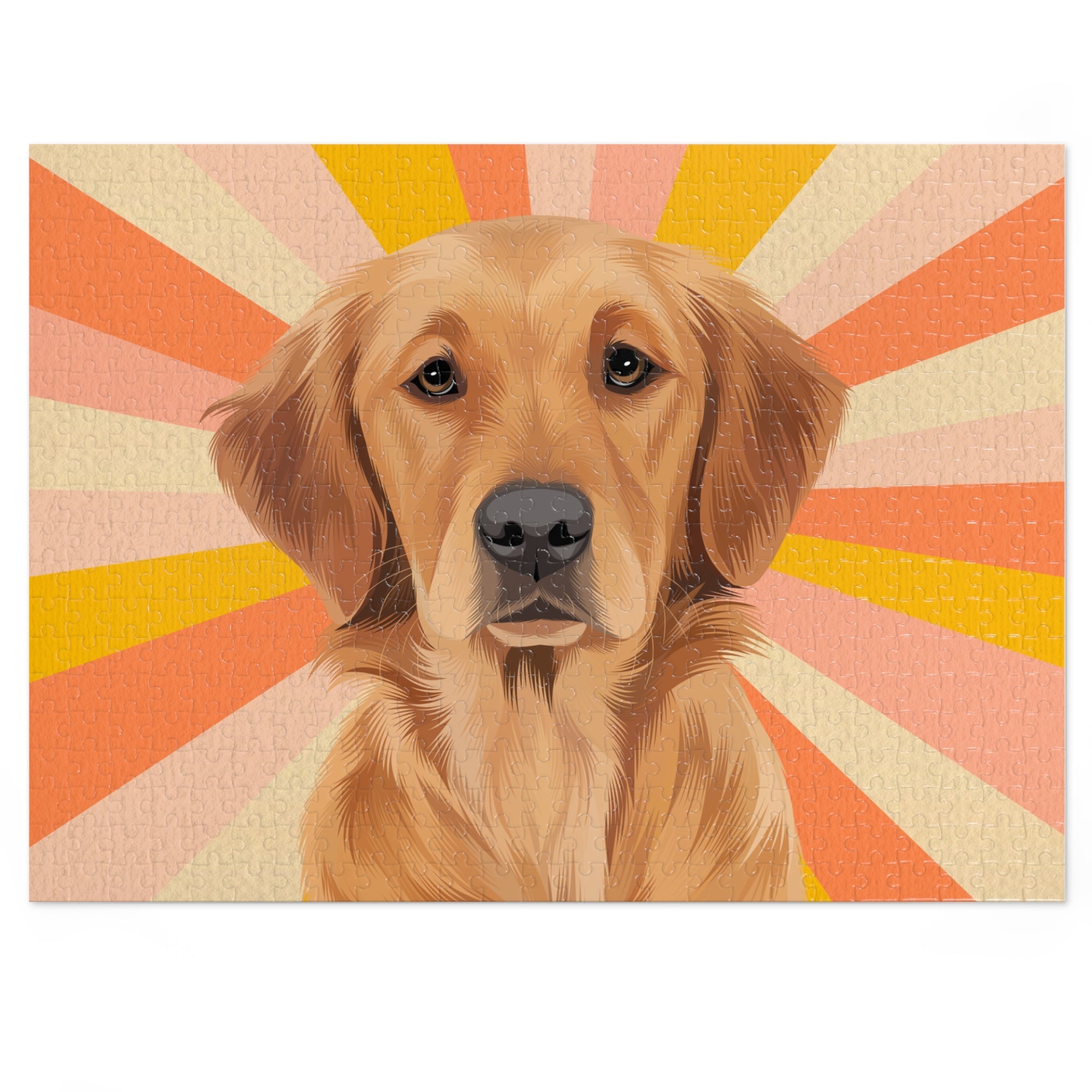 Dog Portrait Jigsaw Puzzle (30, 110, 252, 500,1000-Piece) | Sunburst - custom-dog-portrait-jigsaw-puzzle-30-110-252-500-1000-sunburst