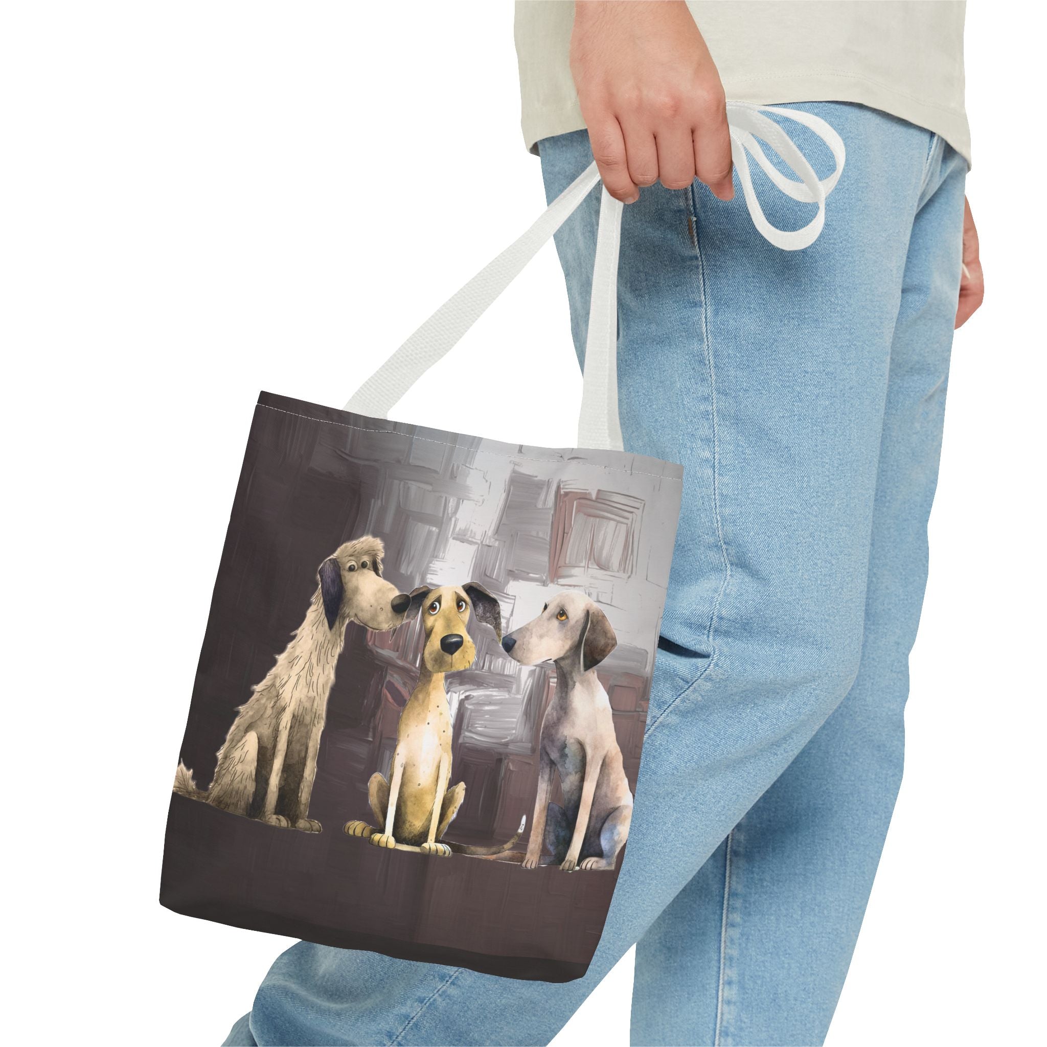 Puppy Pack Whimsical Dog Art Poly Tote