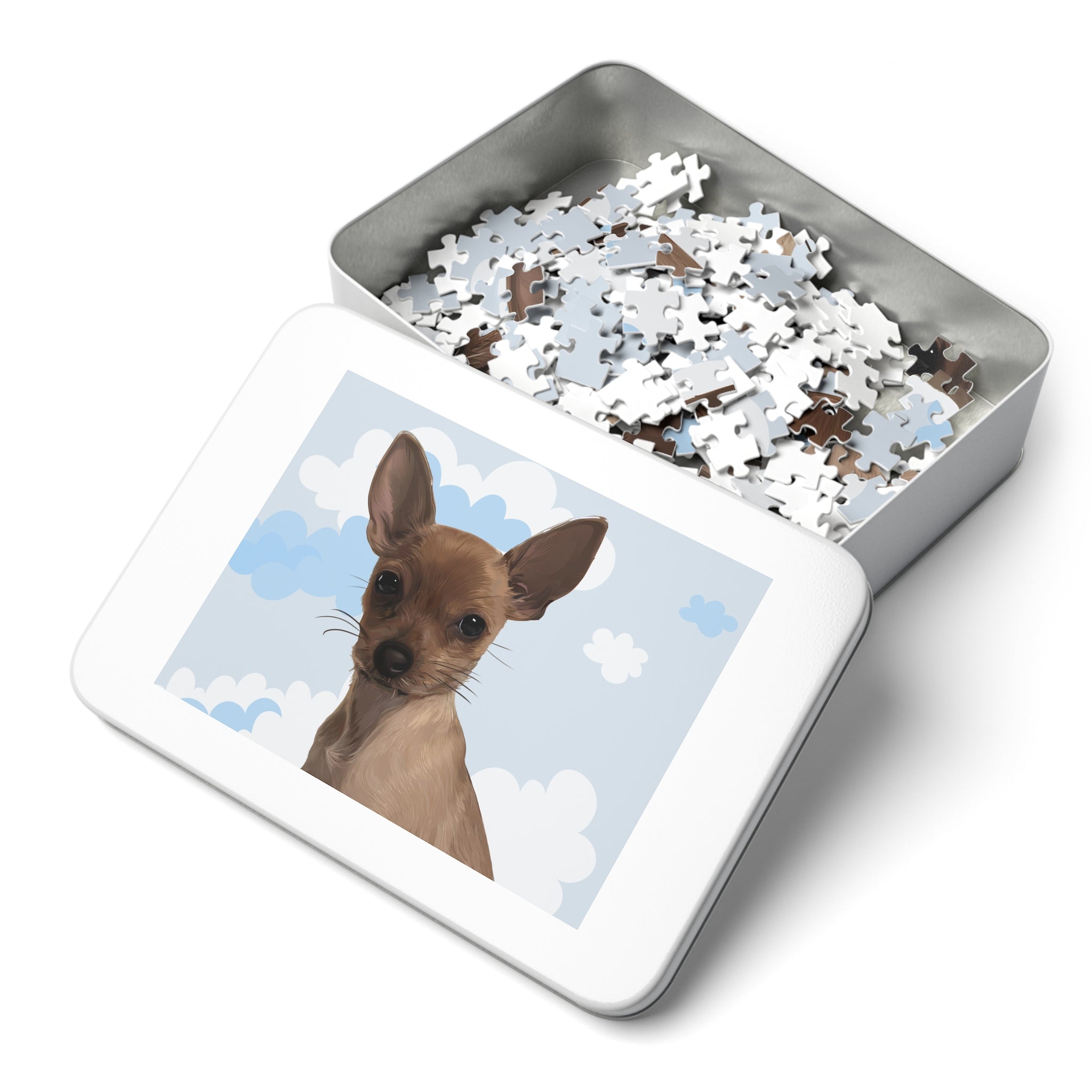 Dog Portrait Jigsaw Puzzle (30, 110, 252, 500,1000-Piece) | Cloudy Day - custom-dog-portrait-jigsaw-puzzle-30-110-252-500-1000-cloudy-day